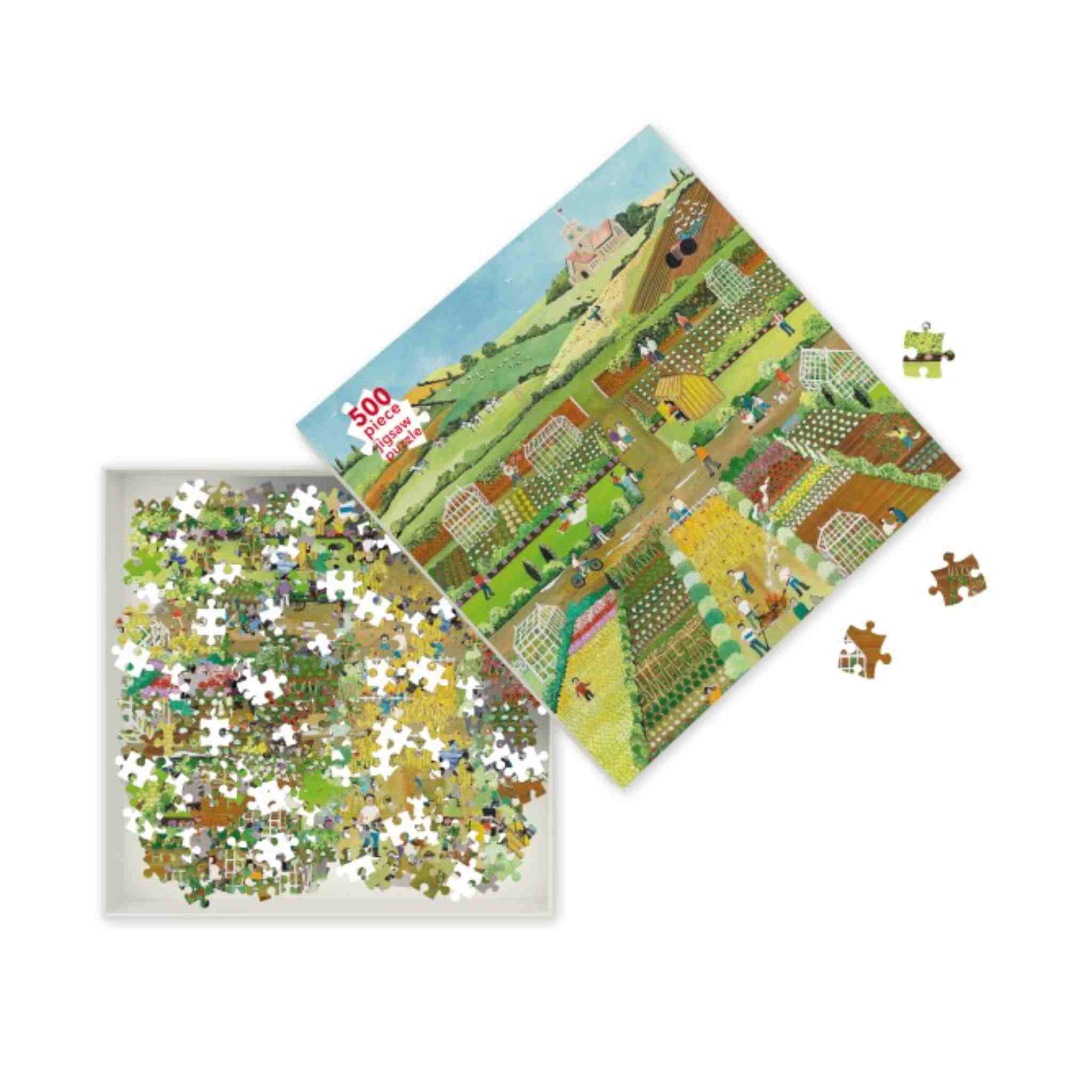 puzzle pieces in a box