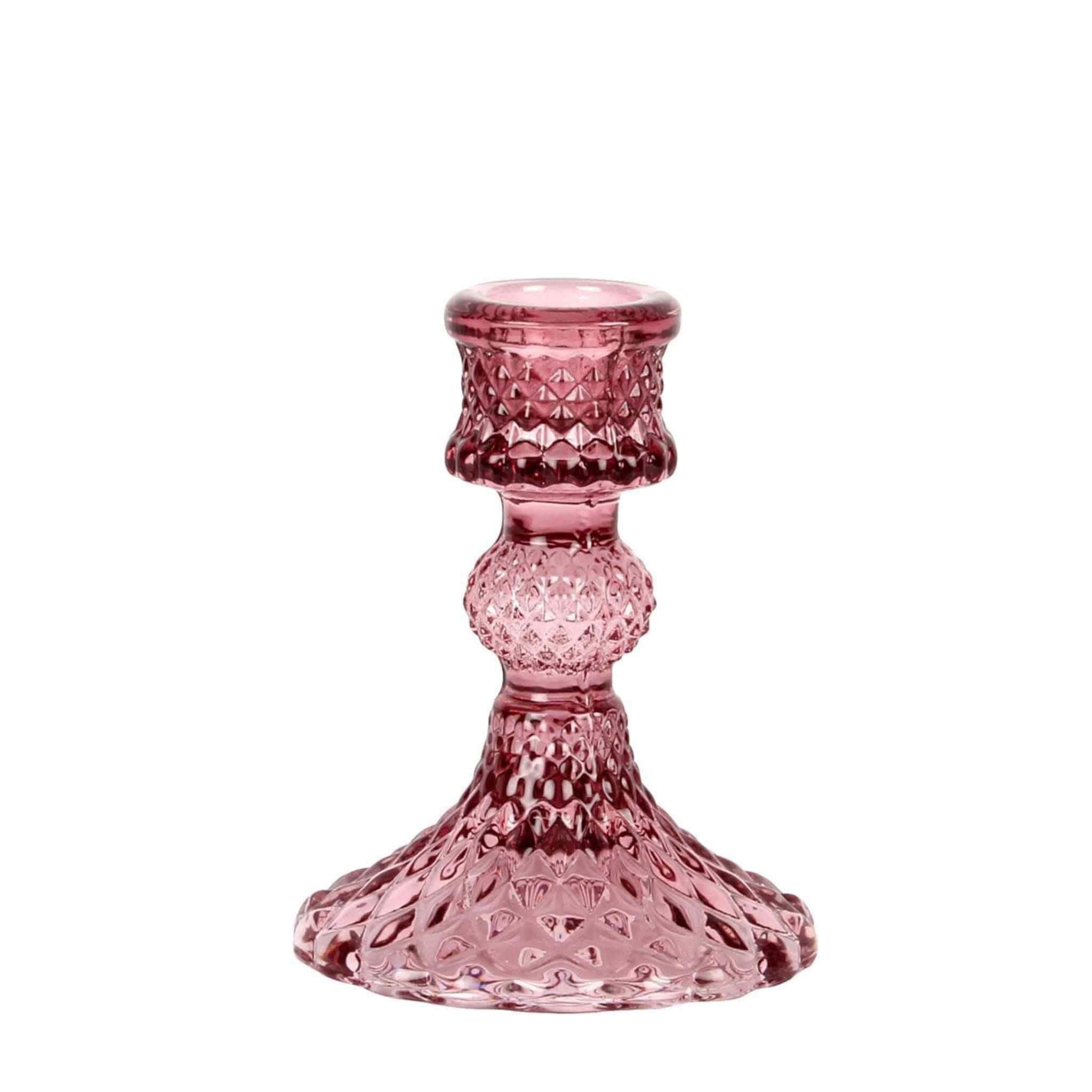 Amethyst Glass Candlestick