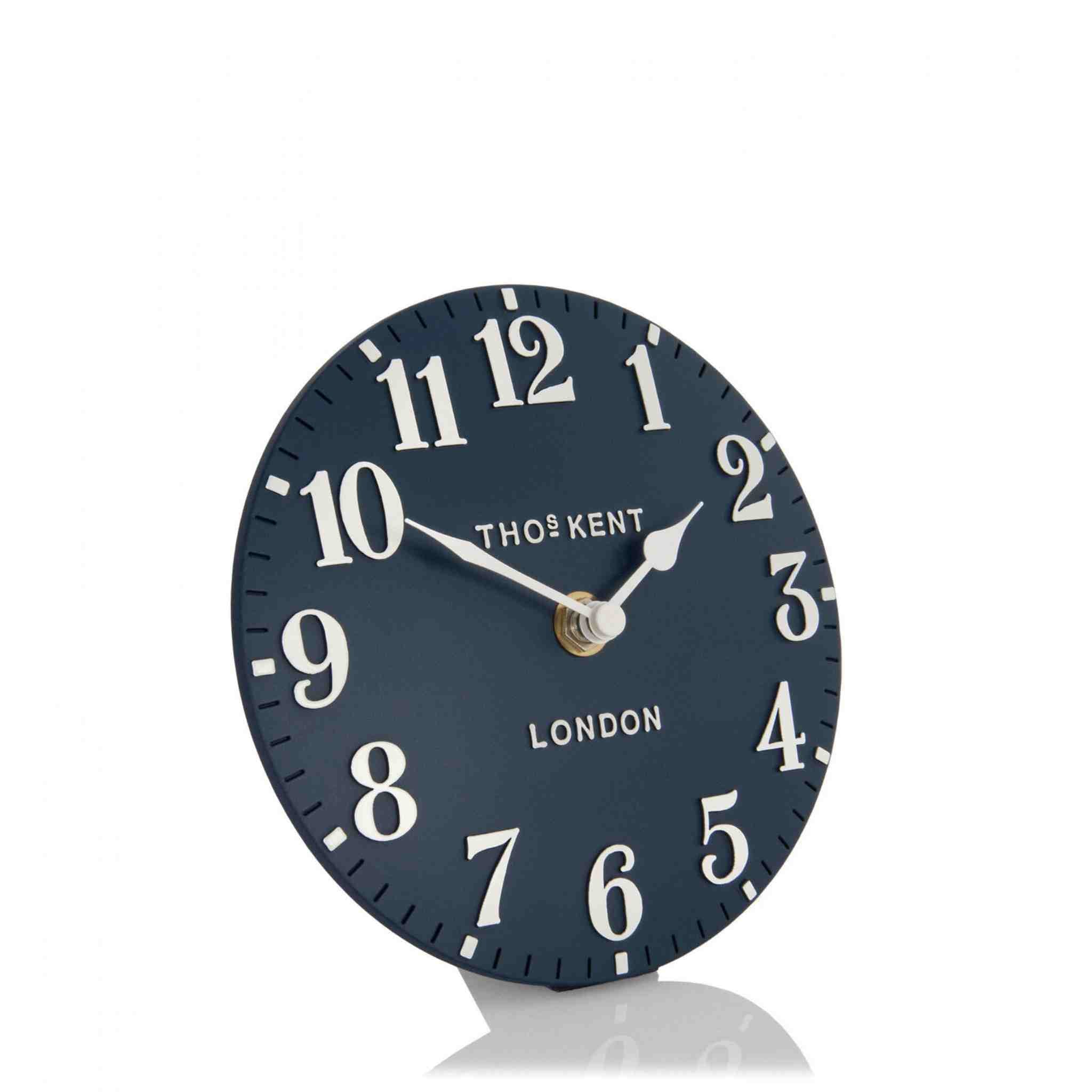 Thomas Kent Arabic Mantel Clock Ink Blue