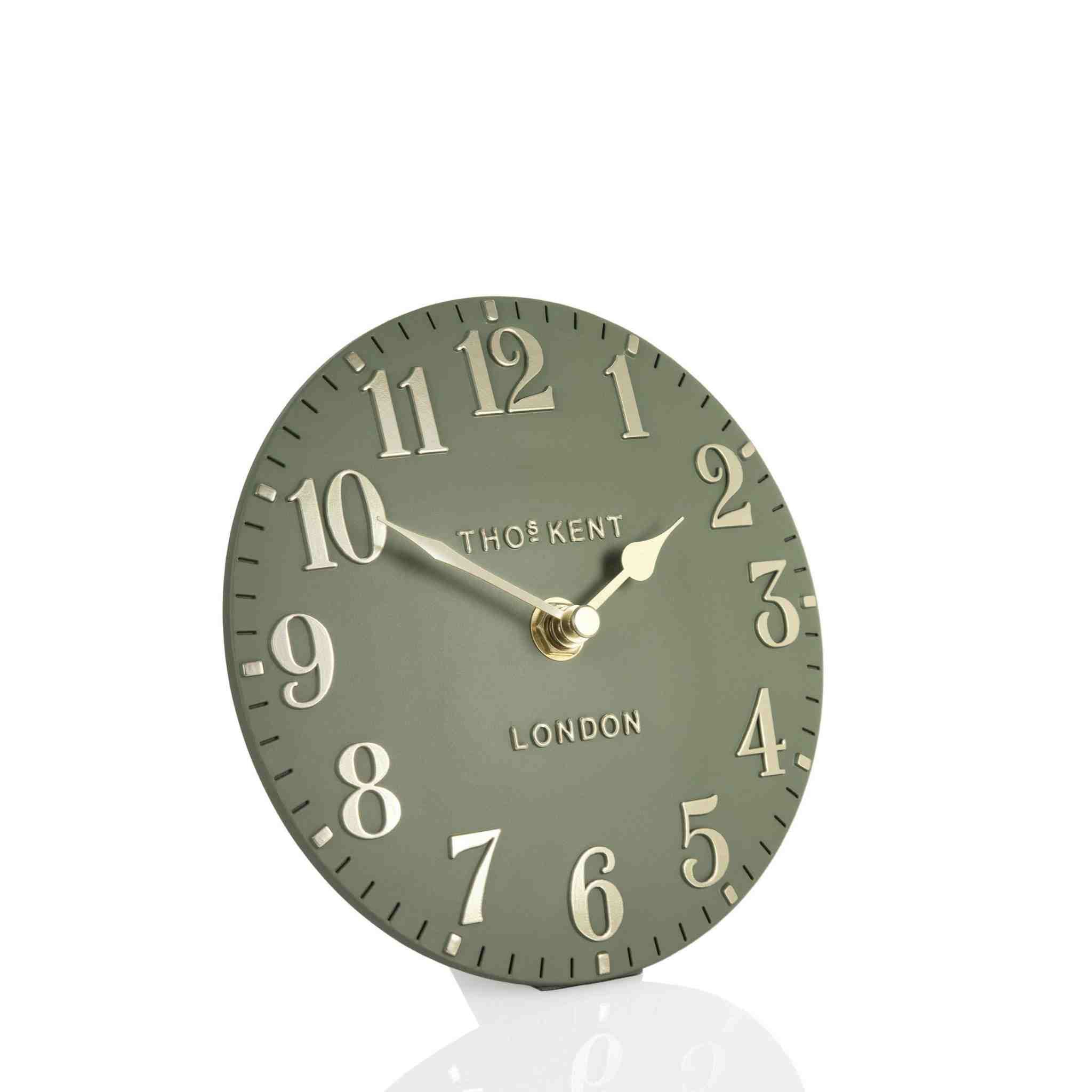 Mantel Clock -Lichen Green