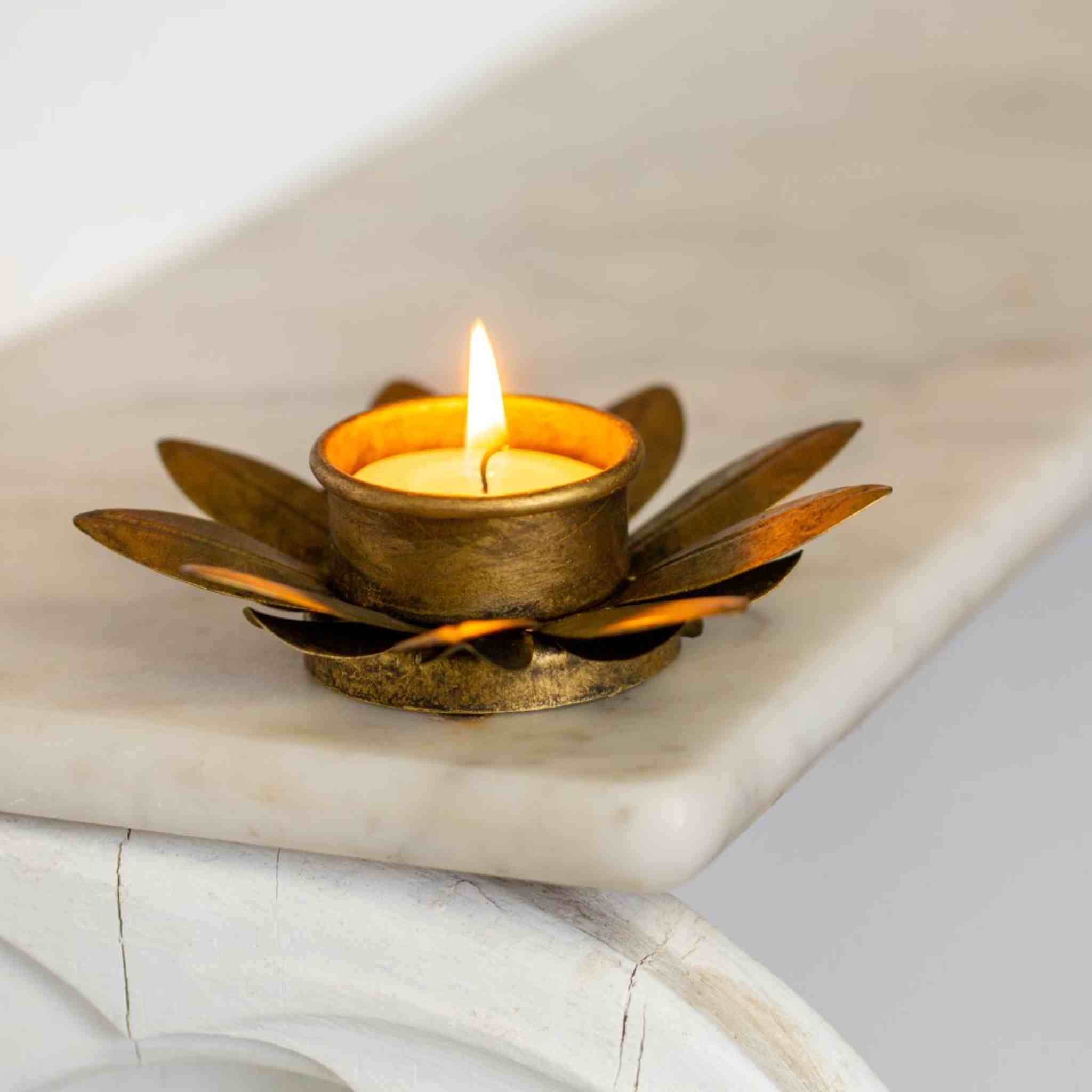 Votive Tealight Holder | Antique Gold