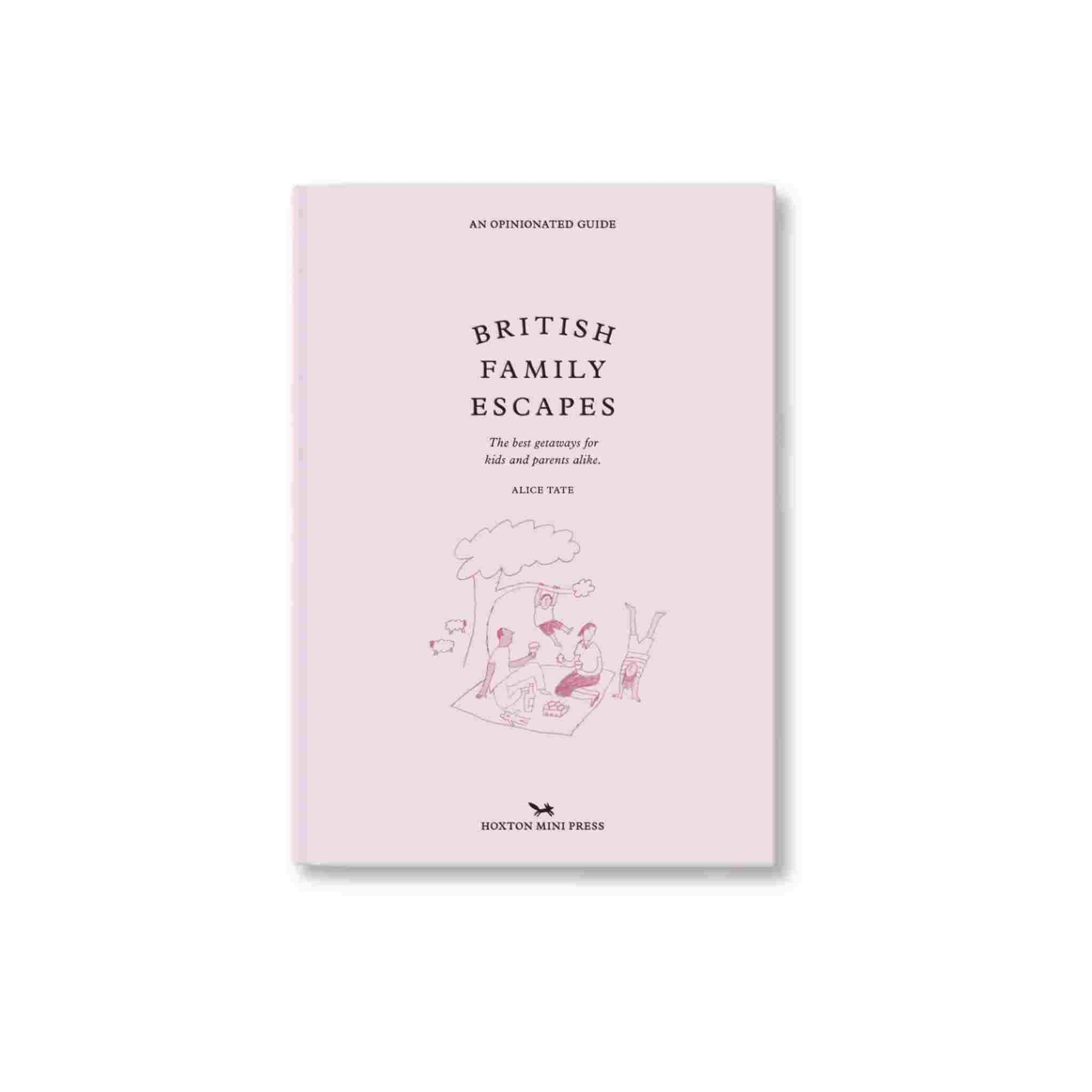 Book titled 'British Family Escapes' on a white background