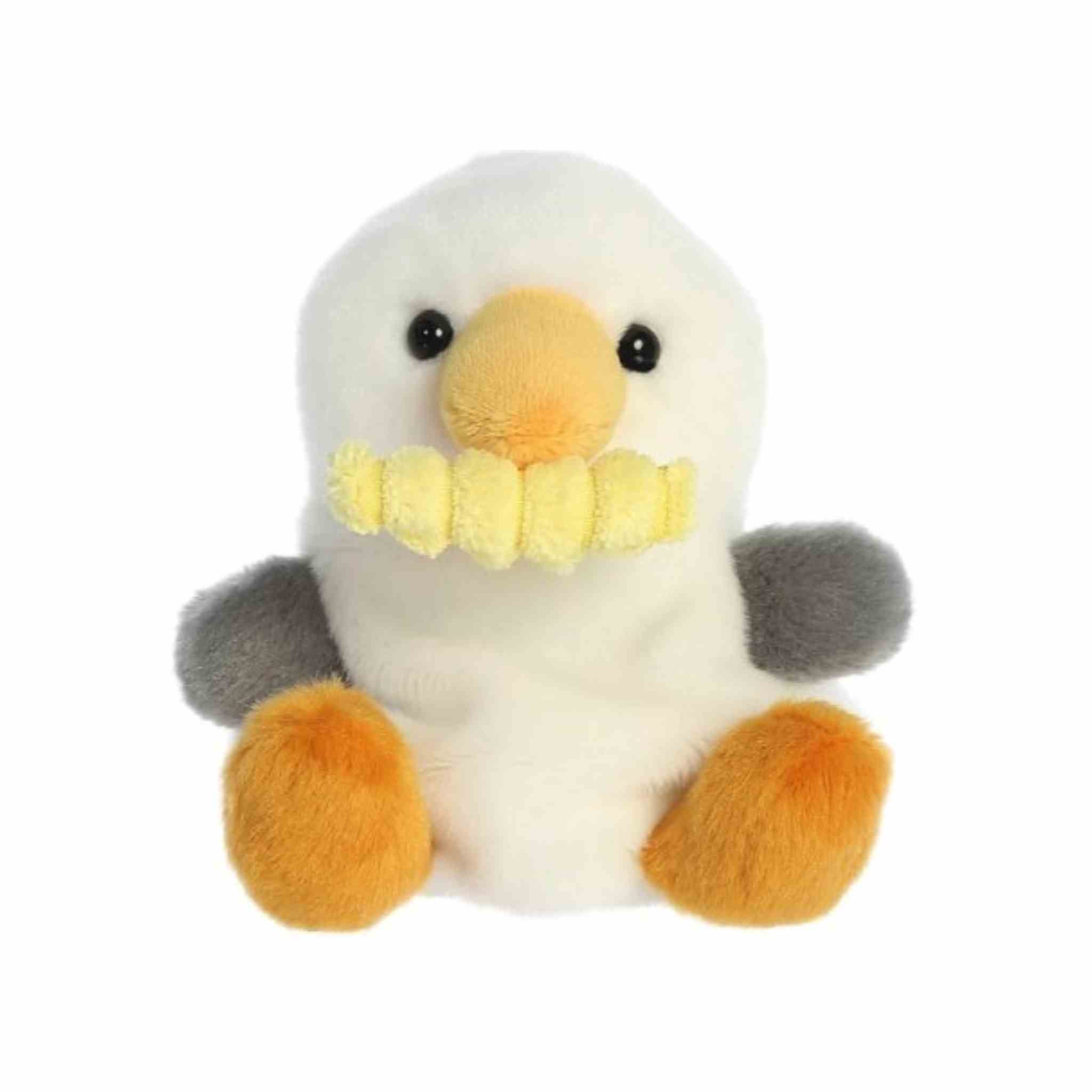 baby seagull plusg toy with chip in the beak