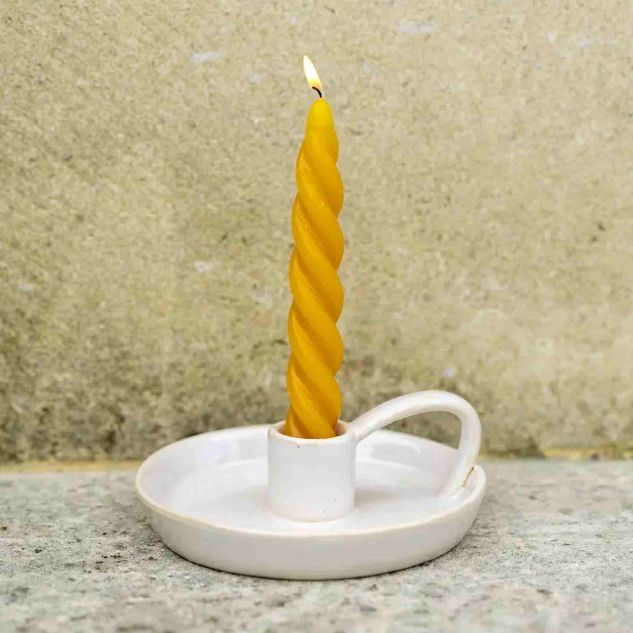 Ceramic Chamberstick Candle Holder