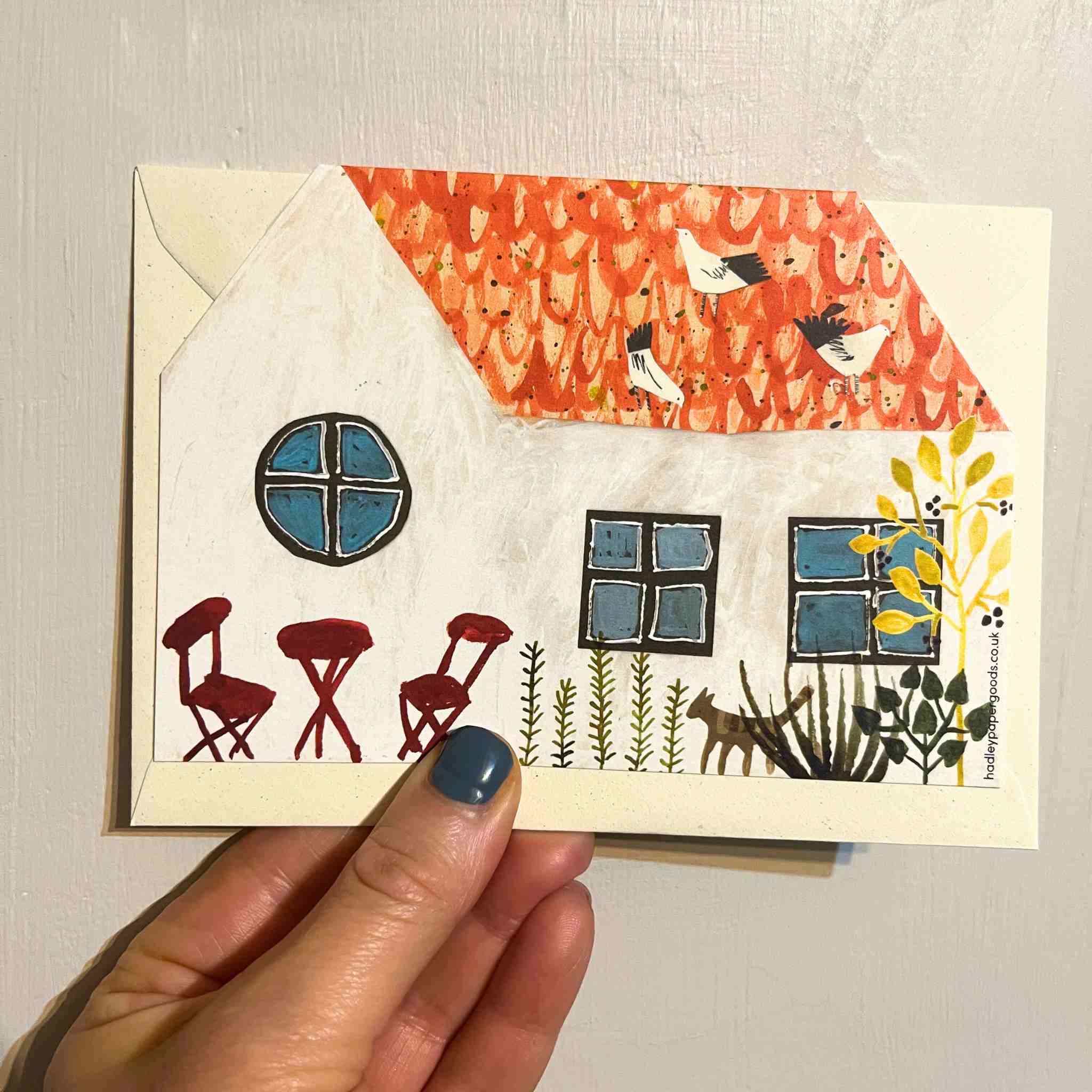 back of Cottage Card