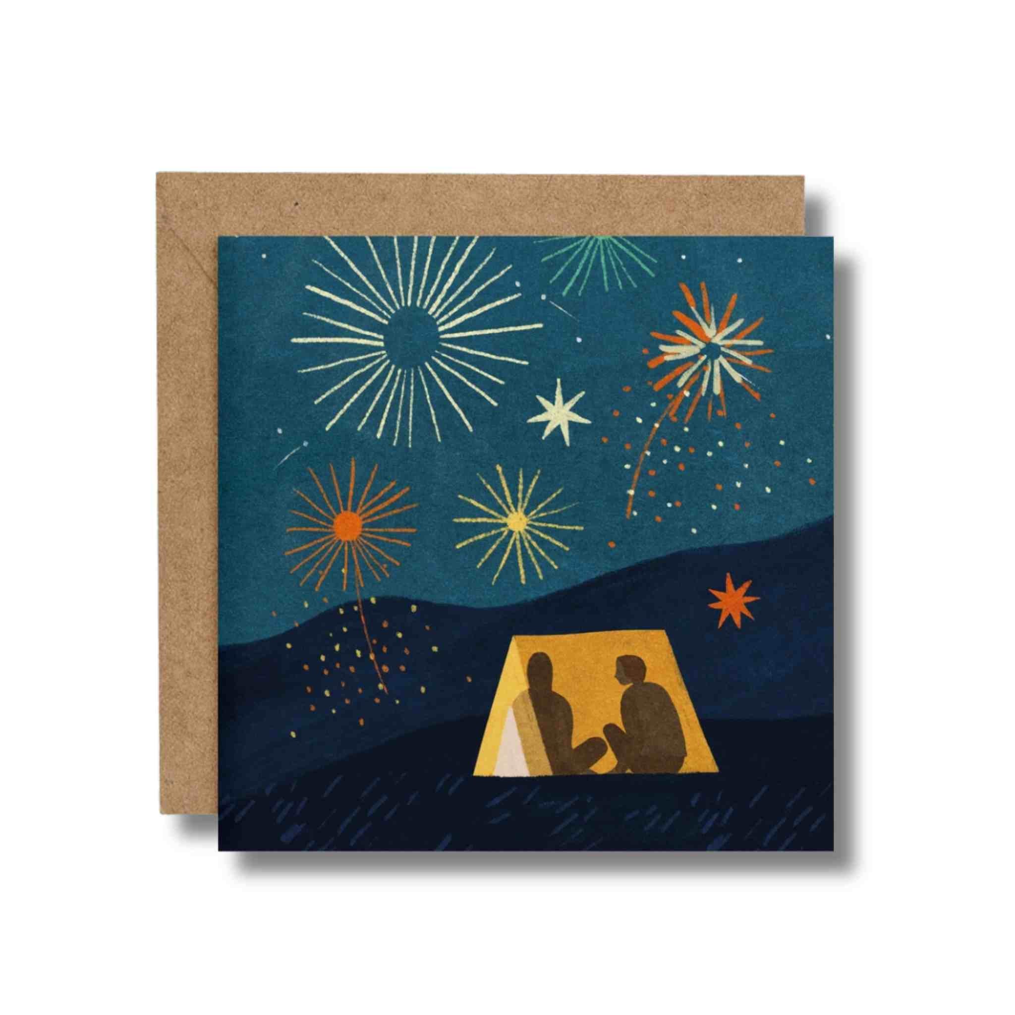 Fireworks Greetings Card