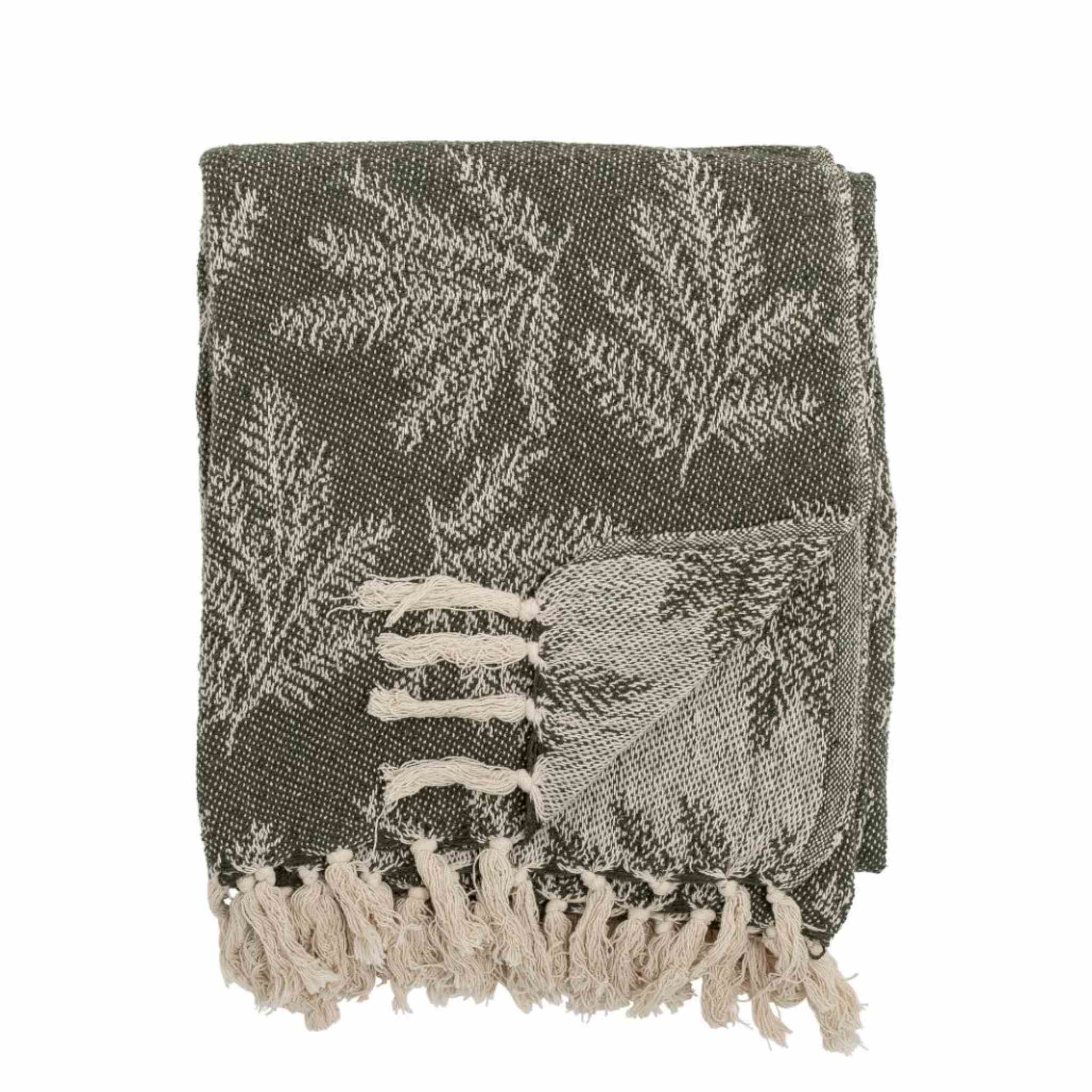 Green & Twig, Fringed Recycled Cotton Throw