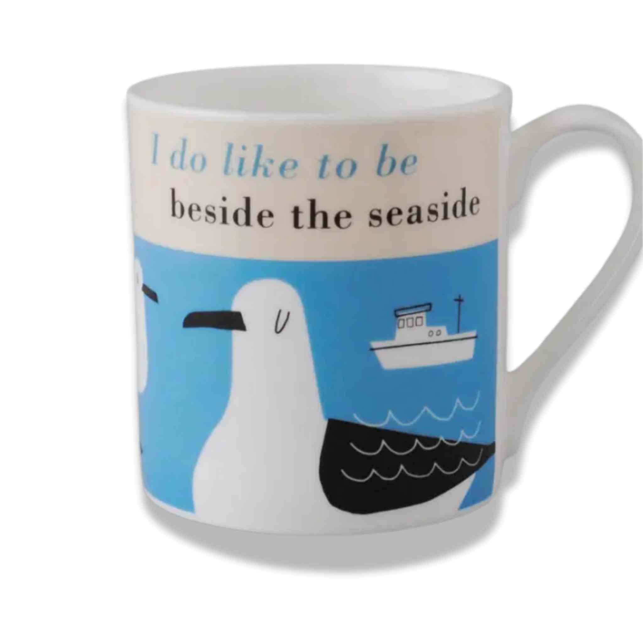 Happiness Seaside | Turquoise Bone China Mug