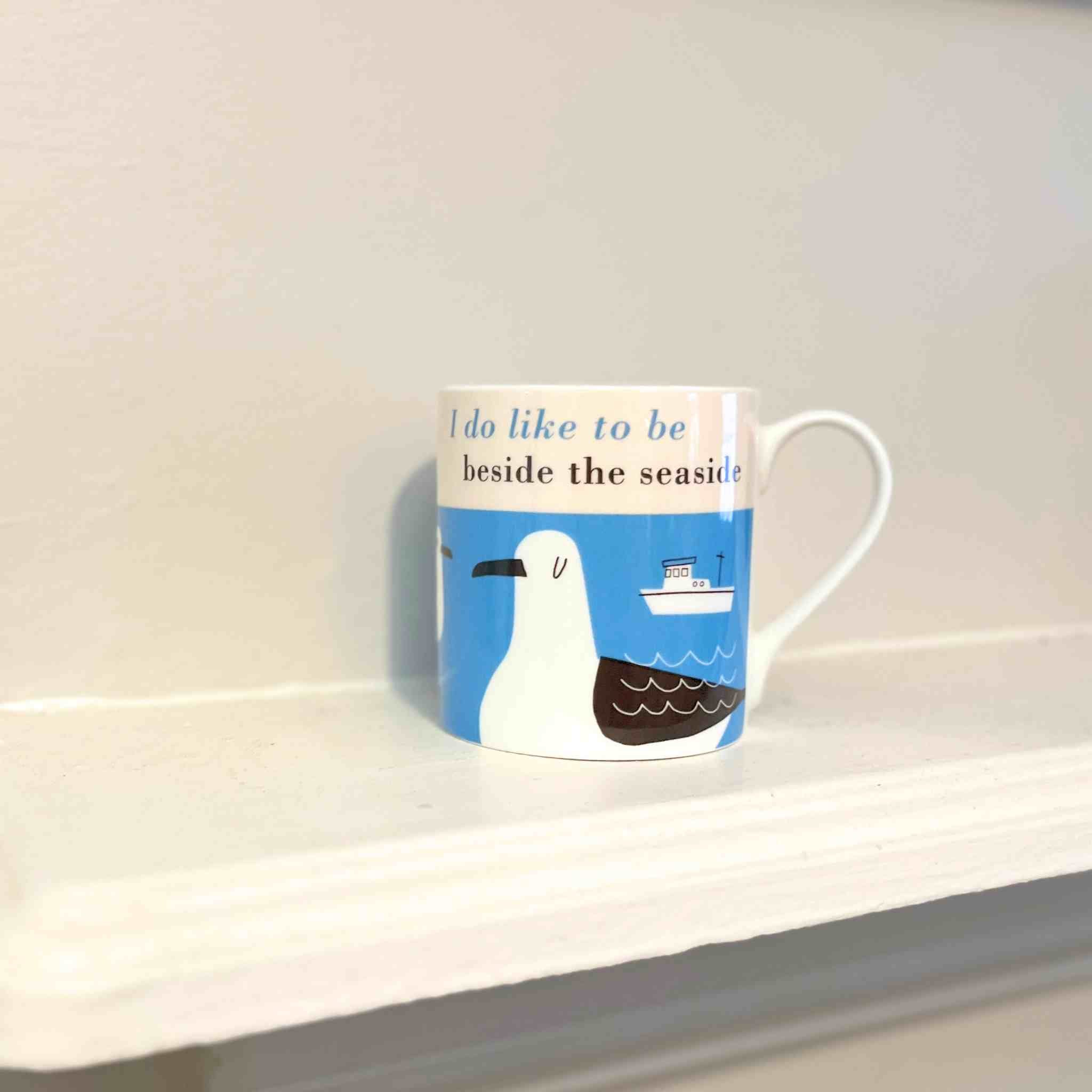 Happiness Seaside | Turquoise Bone China Mug