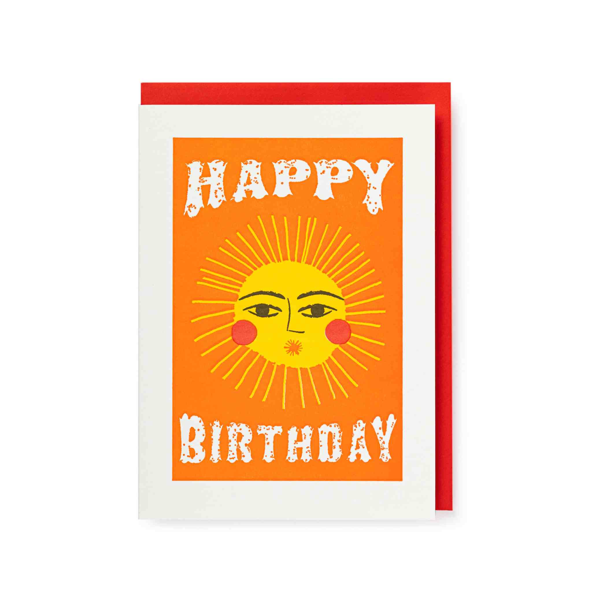 Happy Birthday Sun Card | Letterpress Printed