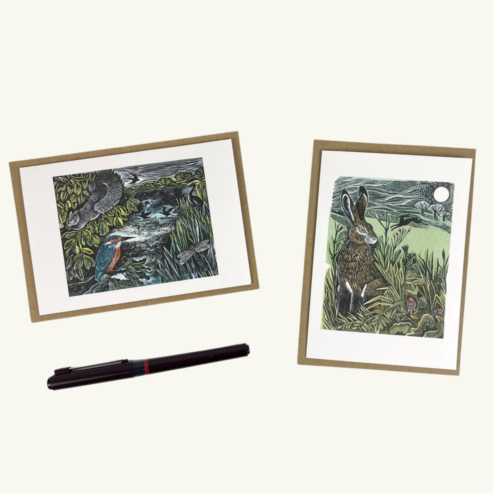 Notecards | Hidden Hares & Kingfisher