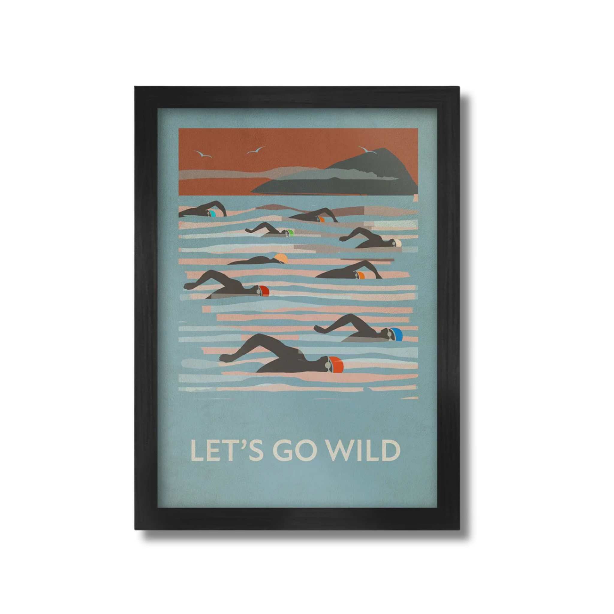let go wild swimmers print in frame