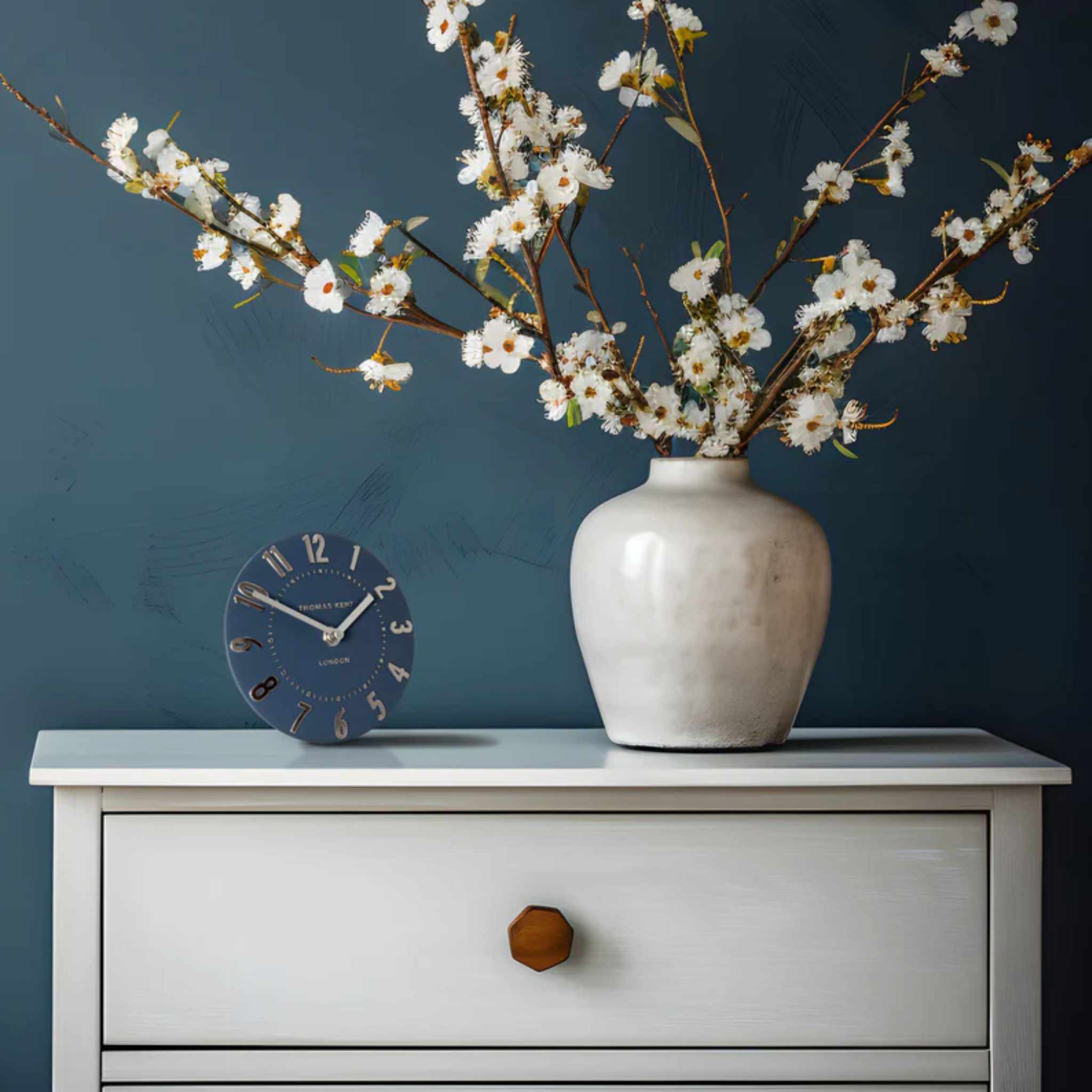 Midnight Blue Mantel Clock Interior
