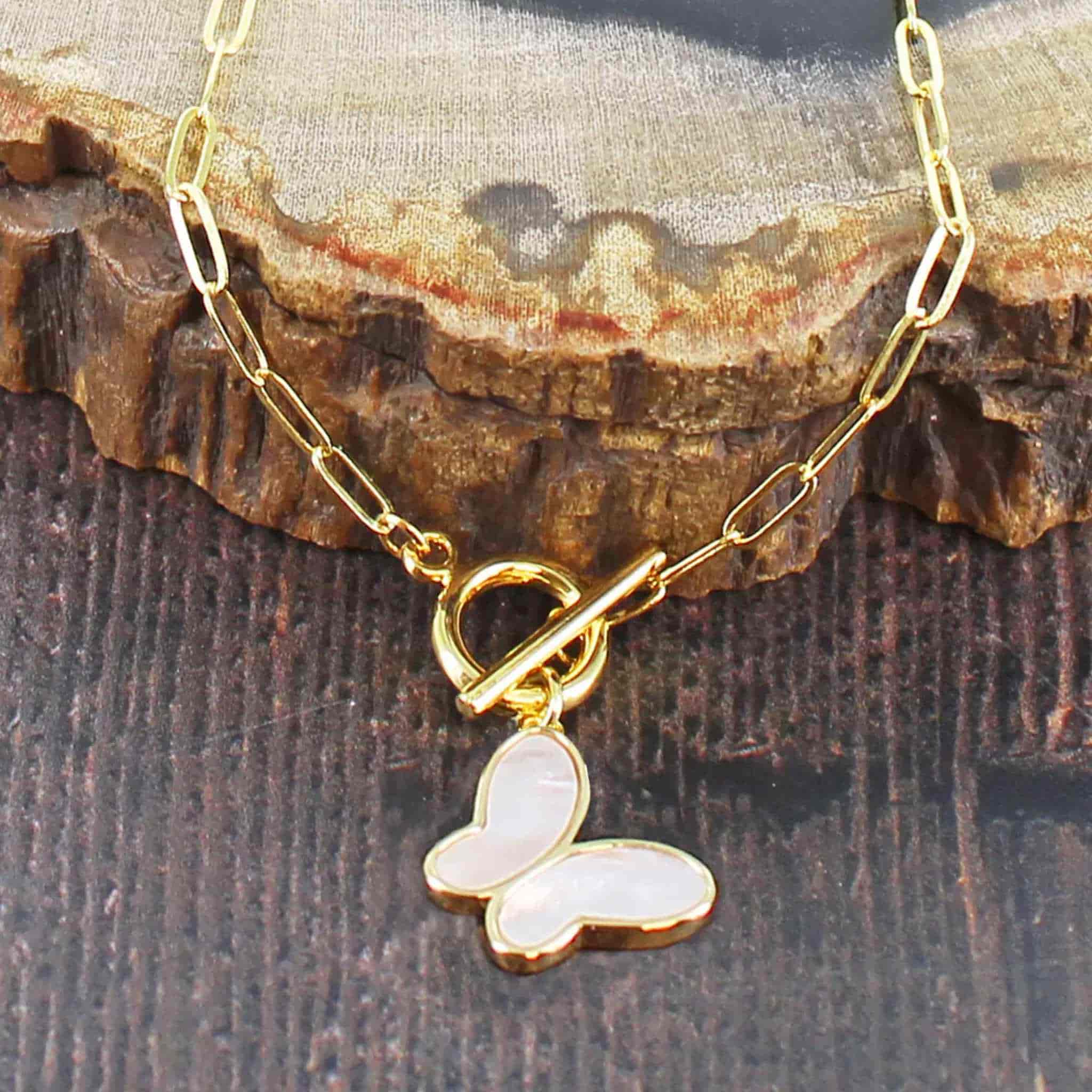 butterfly t-bar bracelet