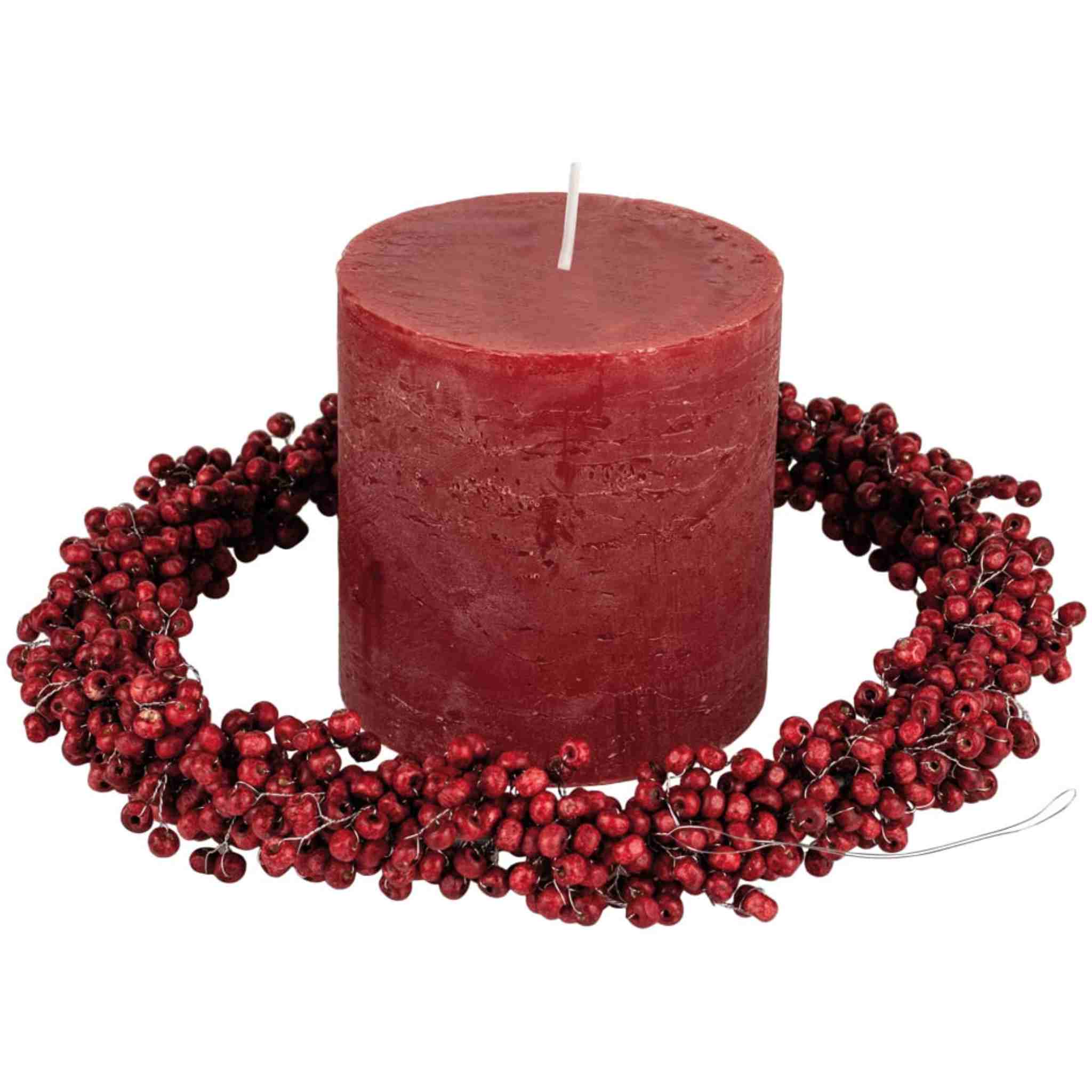 Red Berry Wooden Wreath | Small