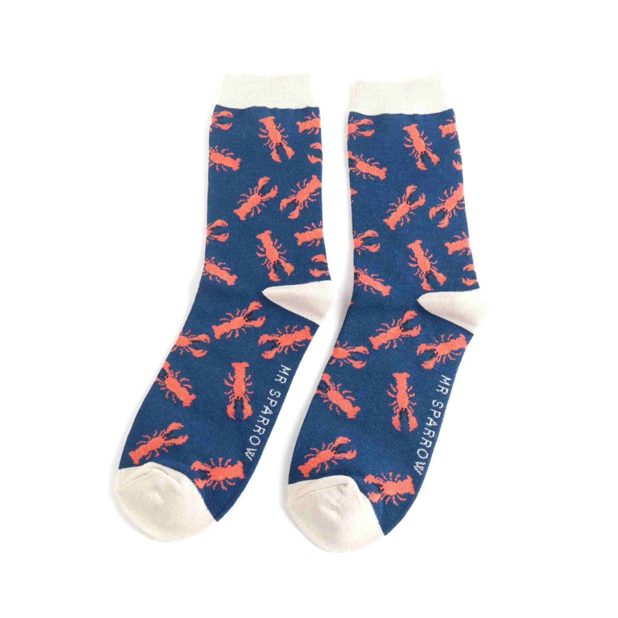 Red Lobster Socks | Mr Sparrow | Navy