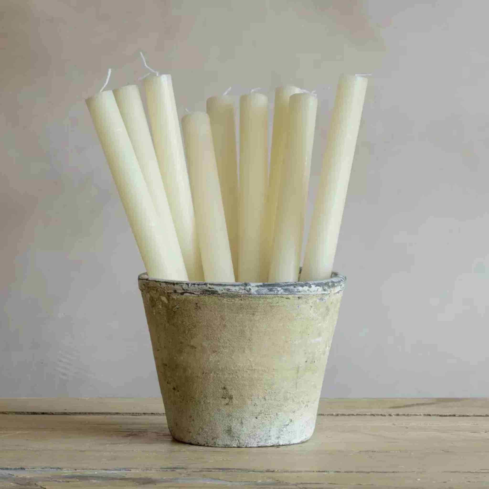Rustic Dinner Candle | Ivory