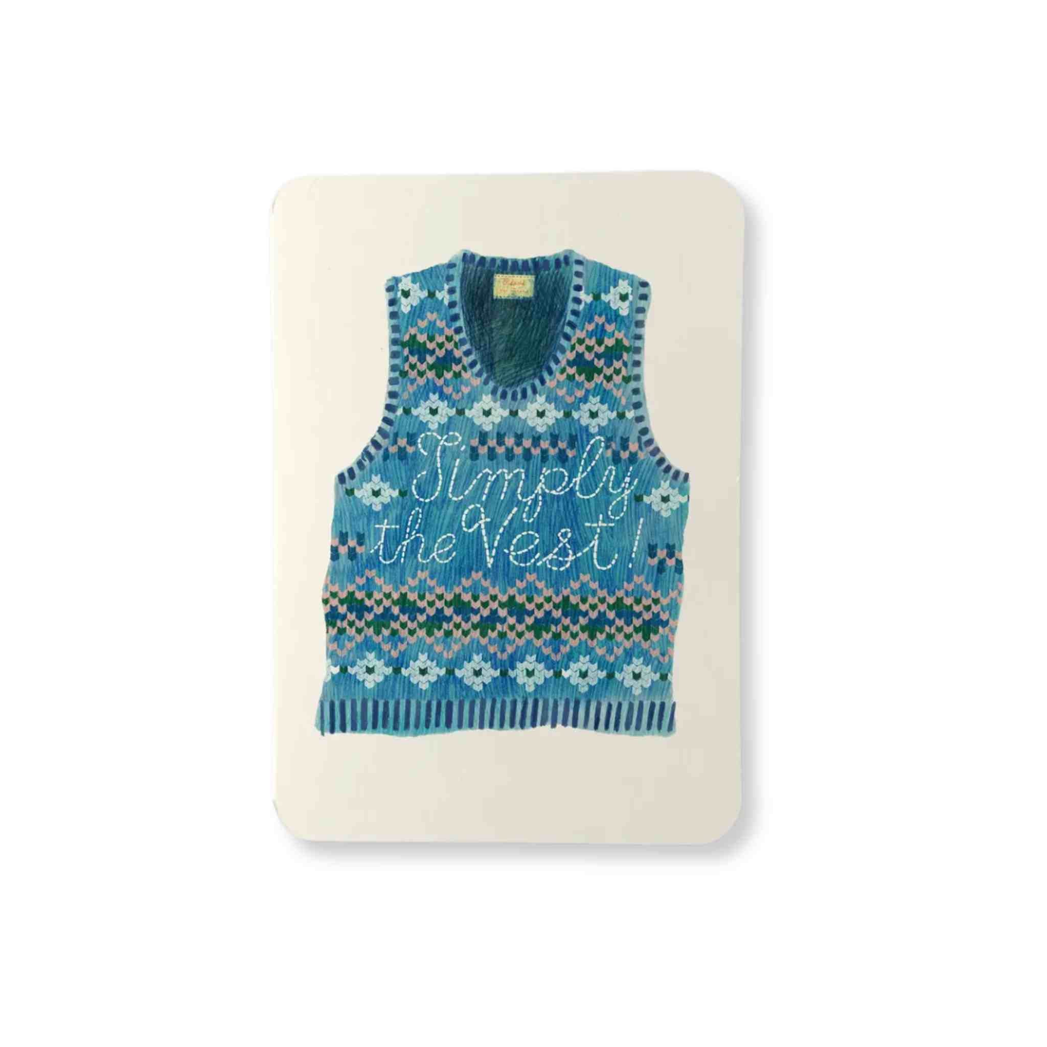 Simply the Vest Greetings Card