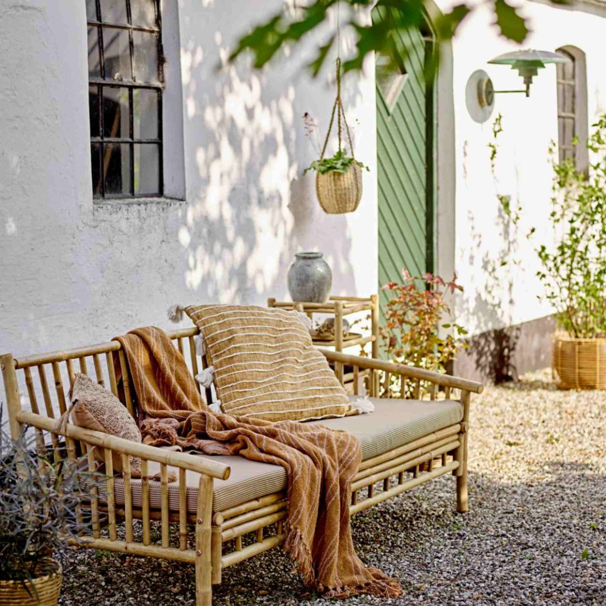 Soft Brown Recycled Cotton Throw