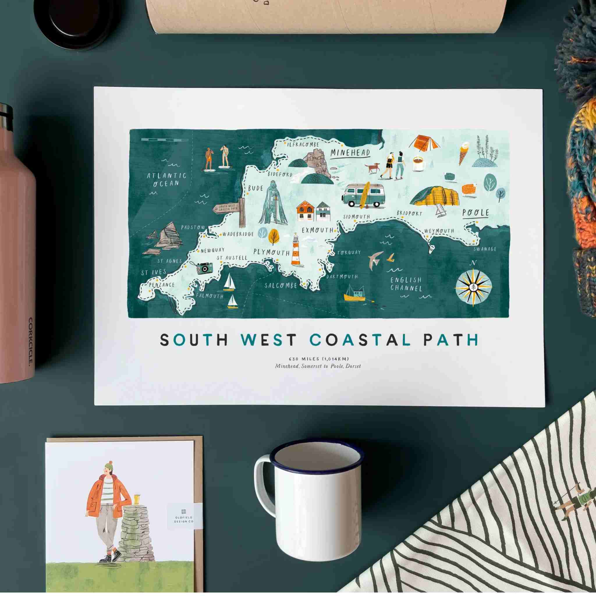 South West Coastal Path Framed Print