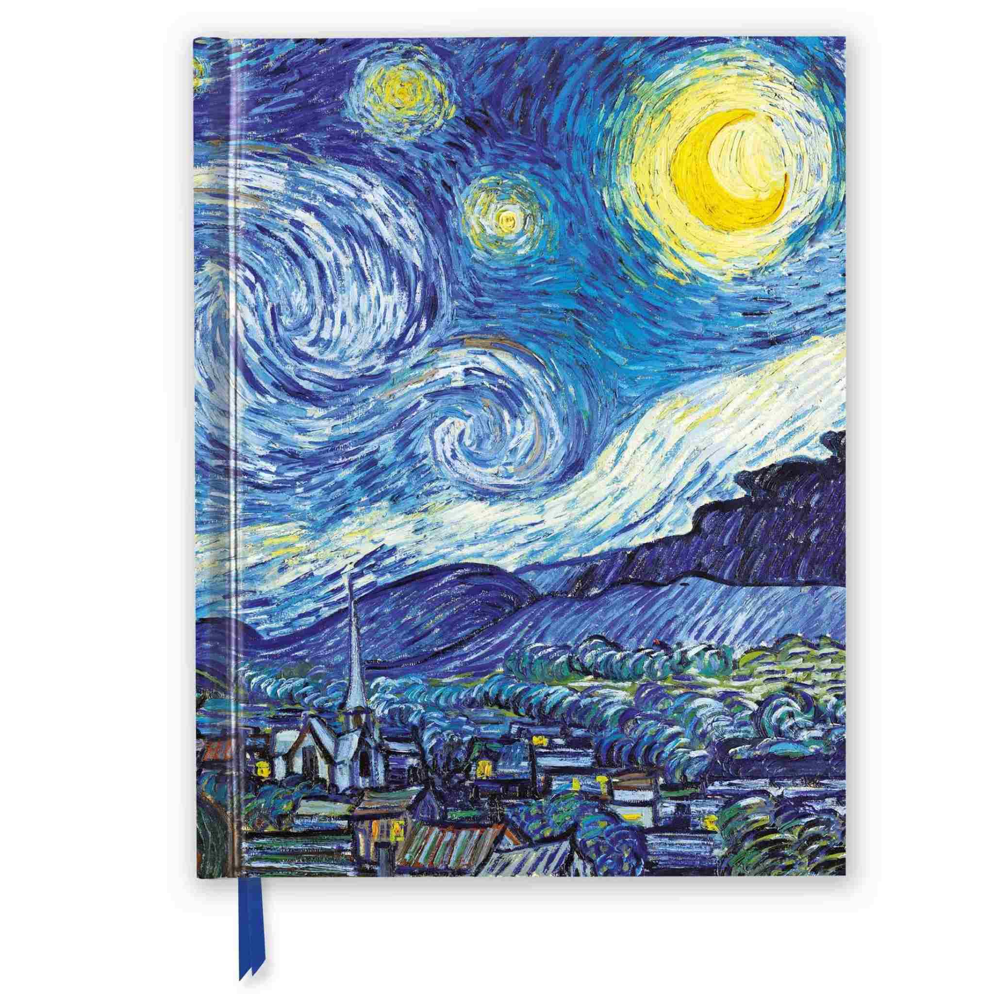 Notebook cover with 'Starry Night' design by Vincent van Gogh