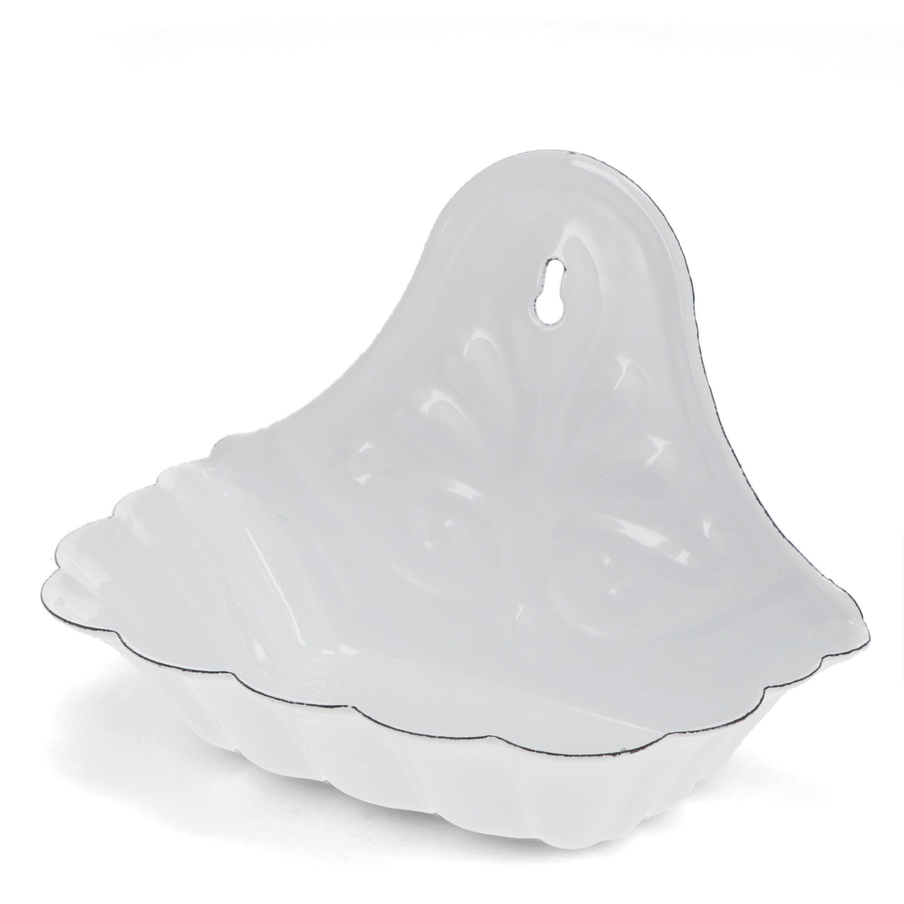 Wall-Mounted Enamel Soap Dish | White