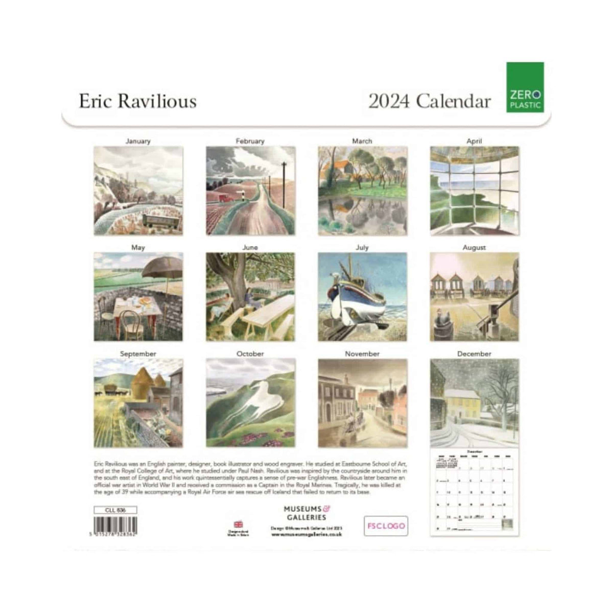 Eric Ravilious Calendar 2024 Webb Street Company