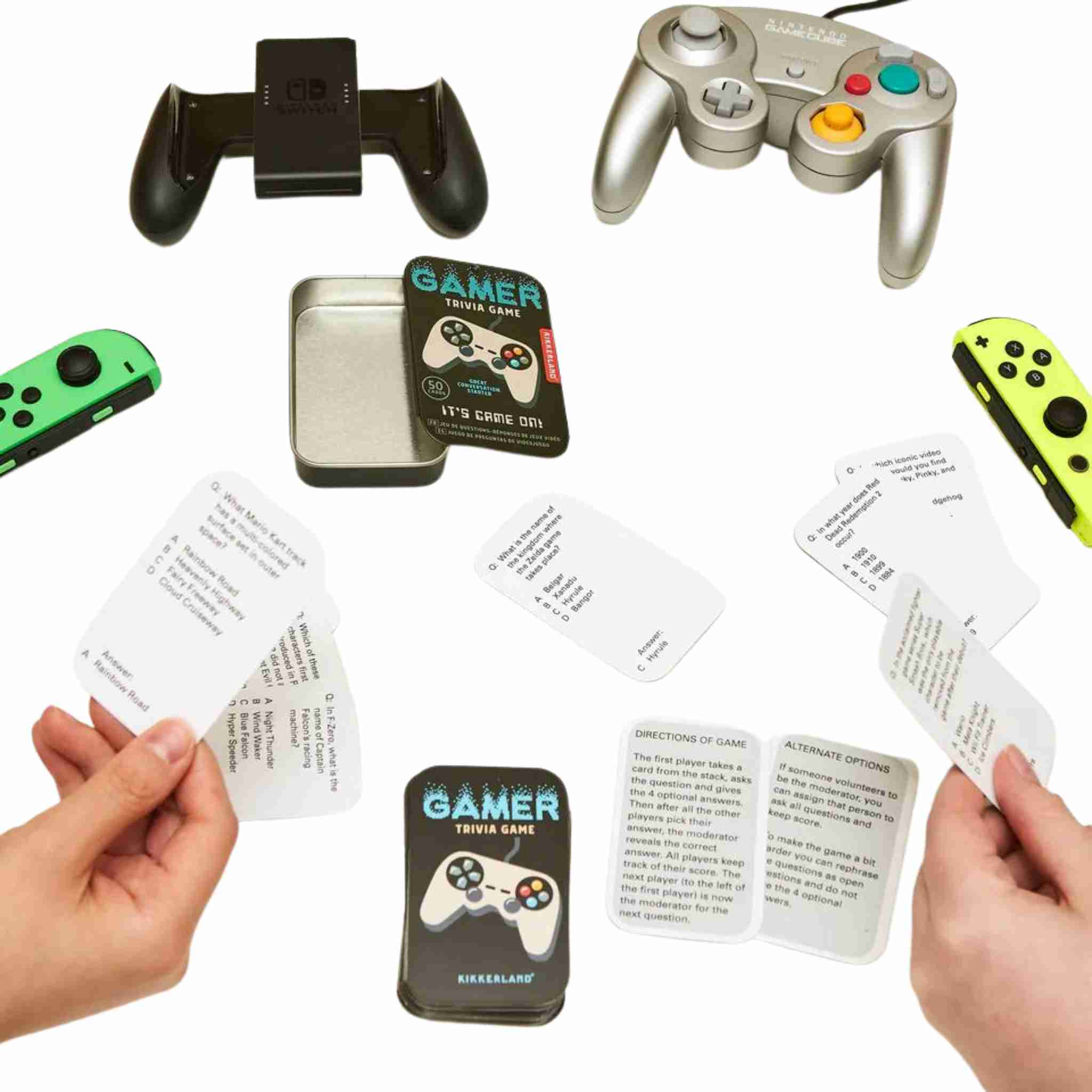 gamer trivia game in a tin