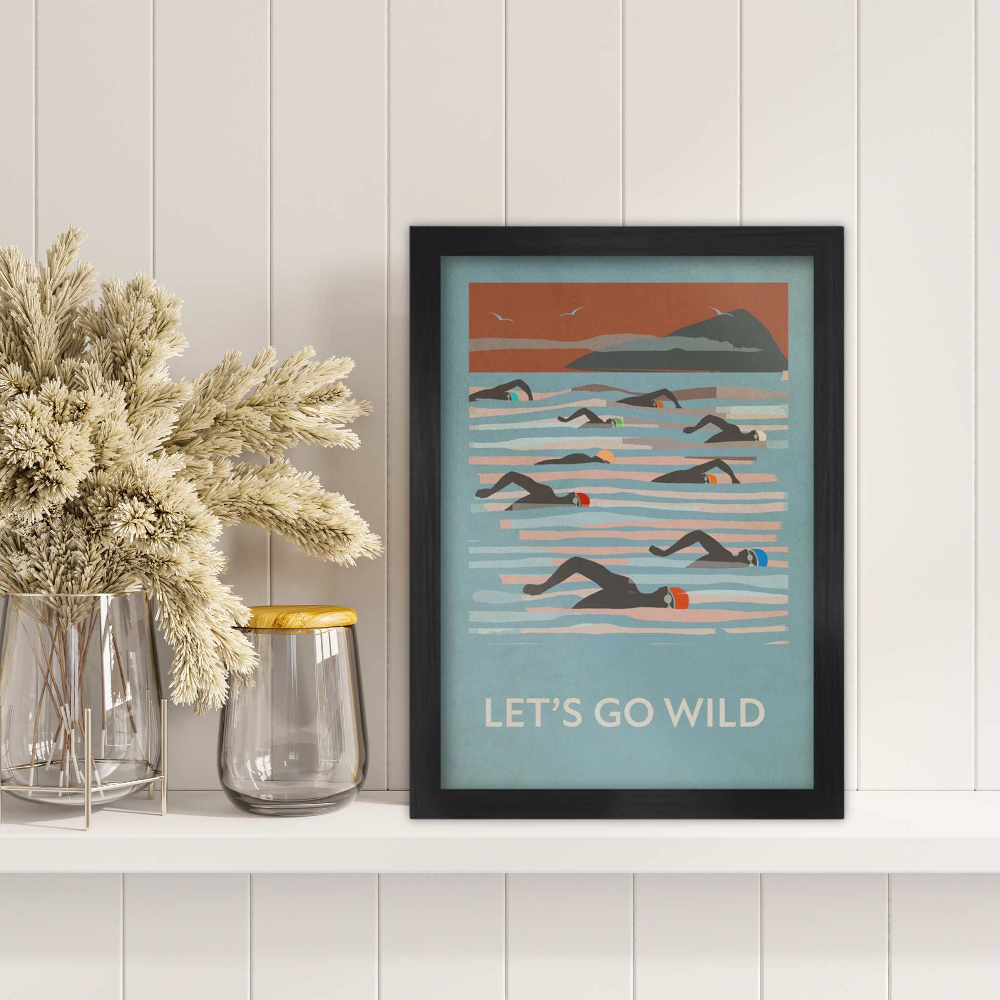 lets go wild swimmers print