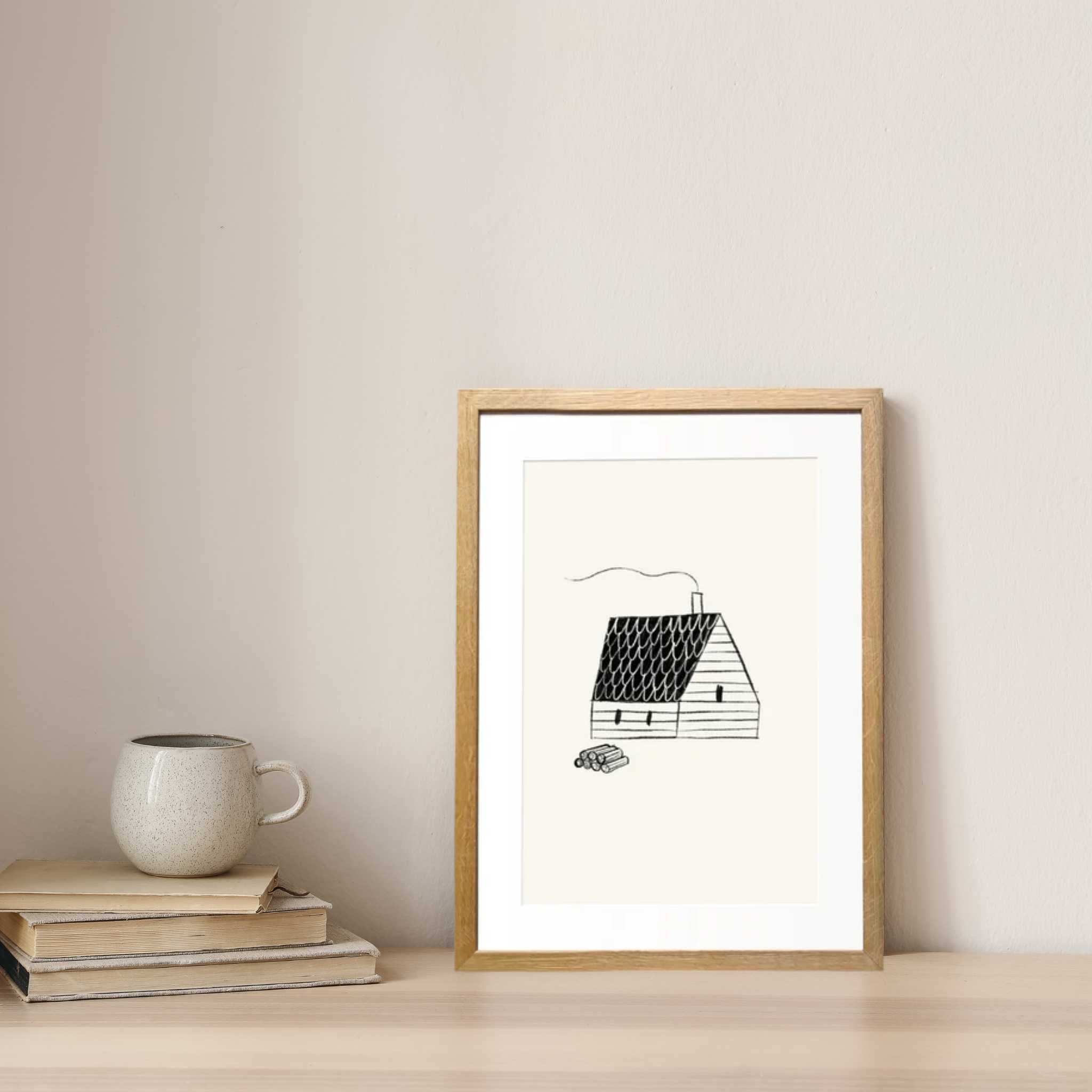 Log Cabin Print