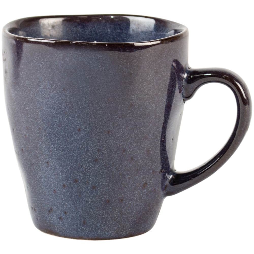 blue ceramic mug