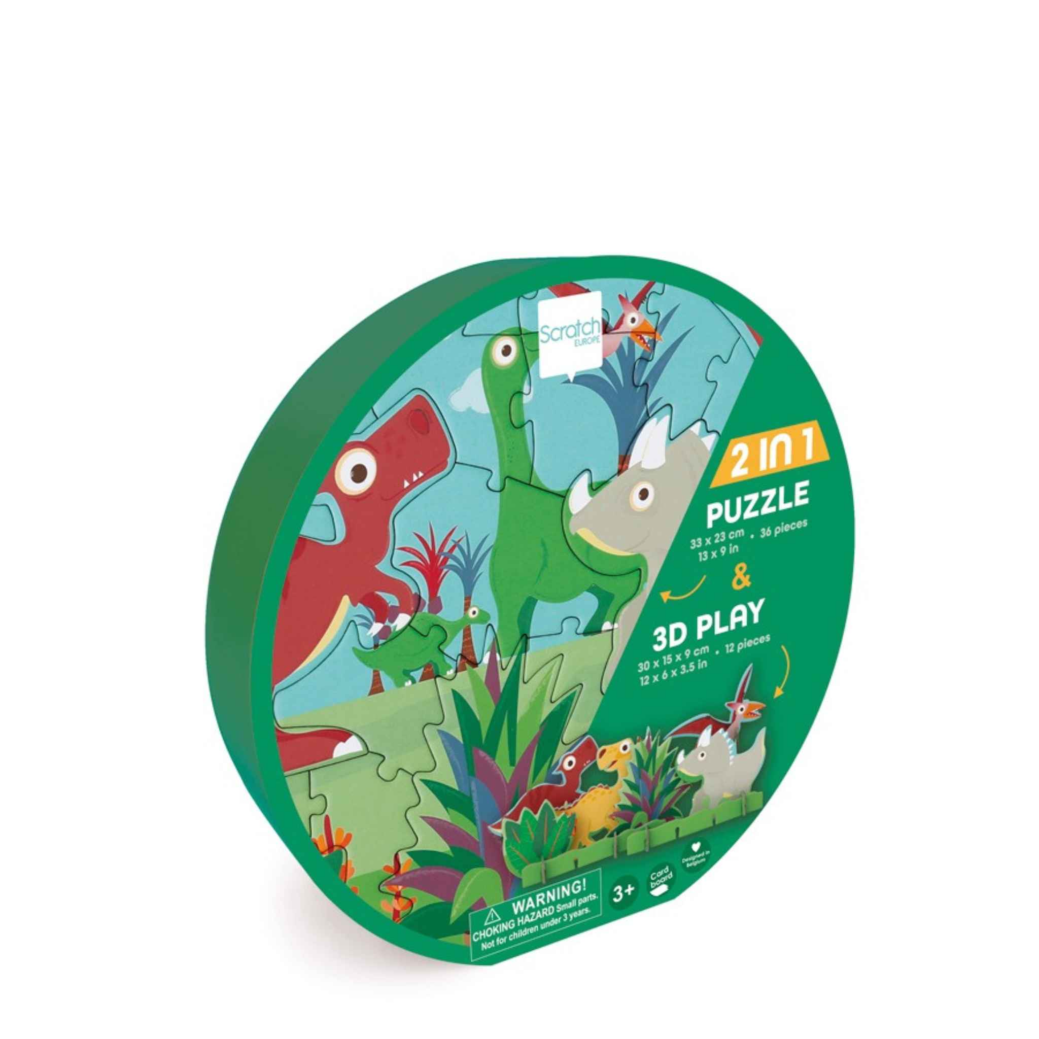 Dinosaur Scratch Play 3D Puzzle