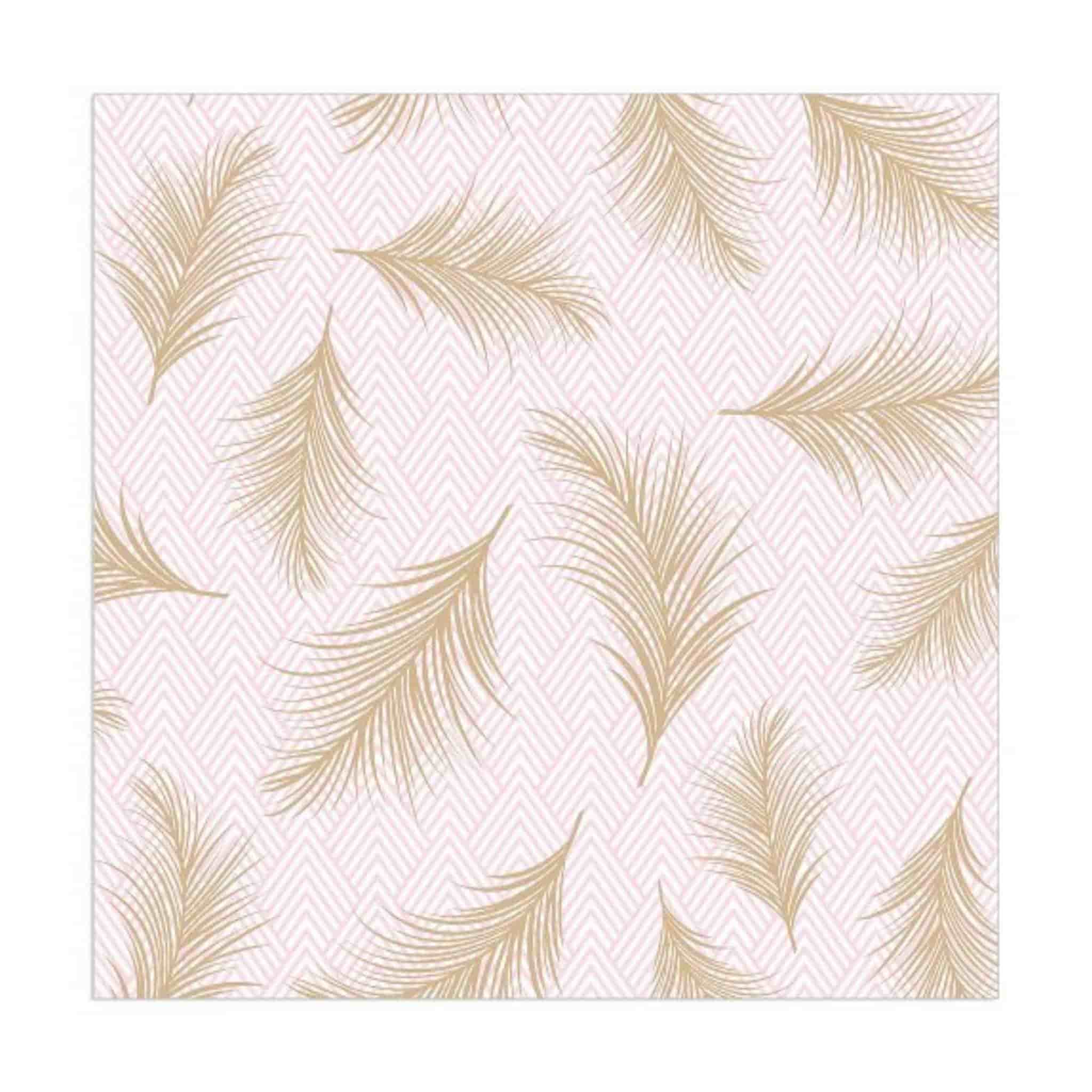 Rose & Feather Paper Napkins