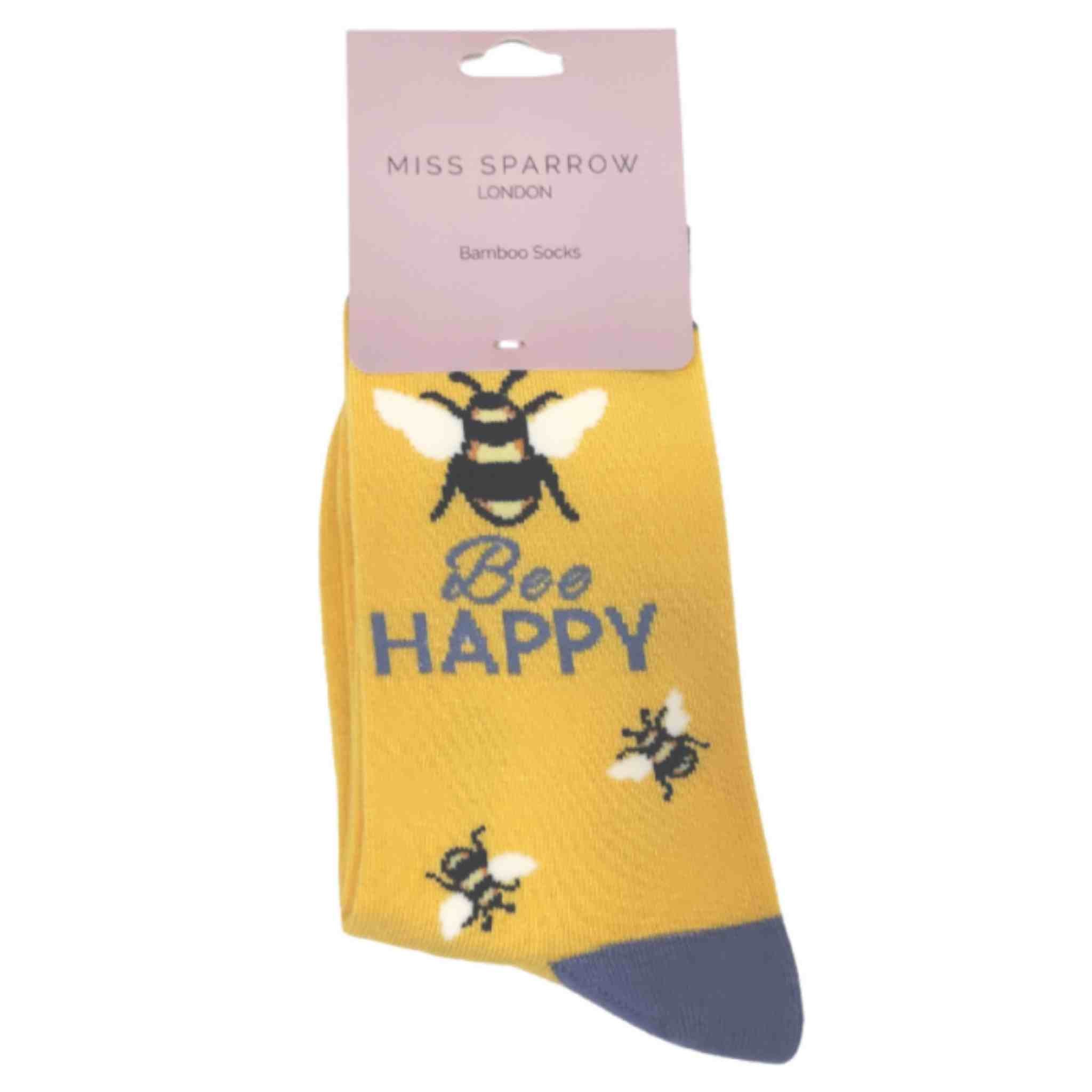 Bee Happy Socks Yellow (Womens)