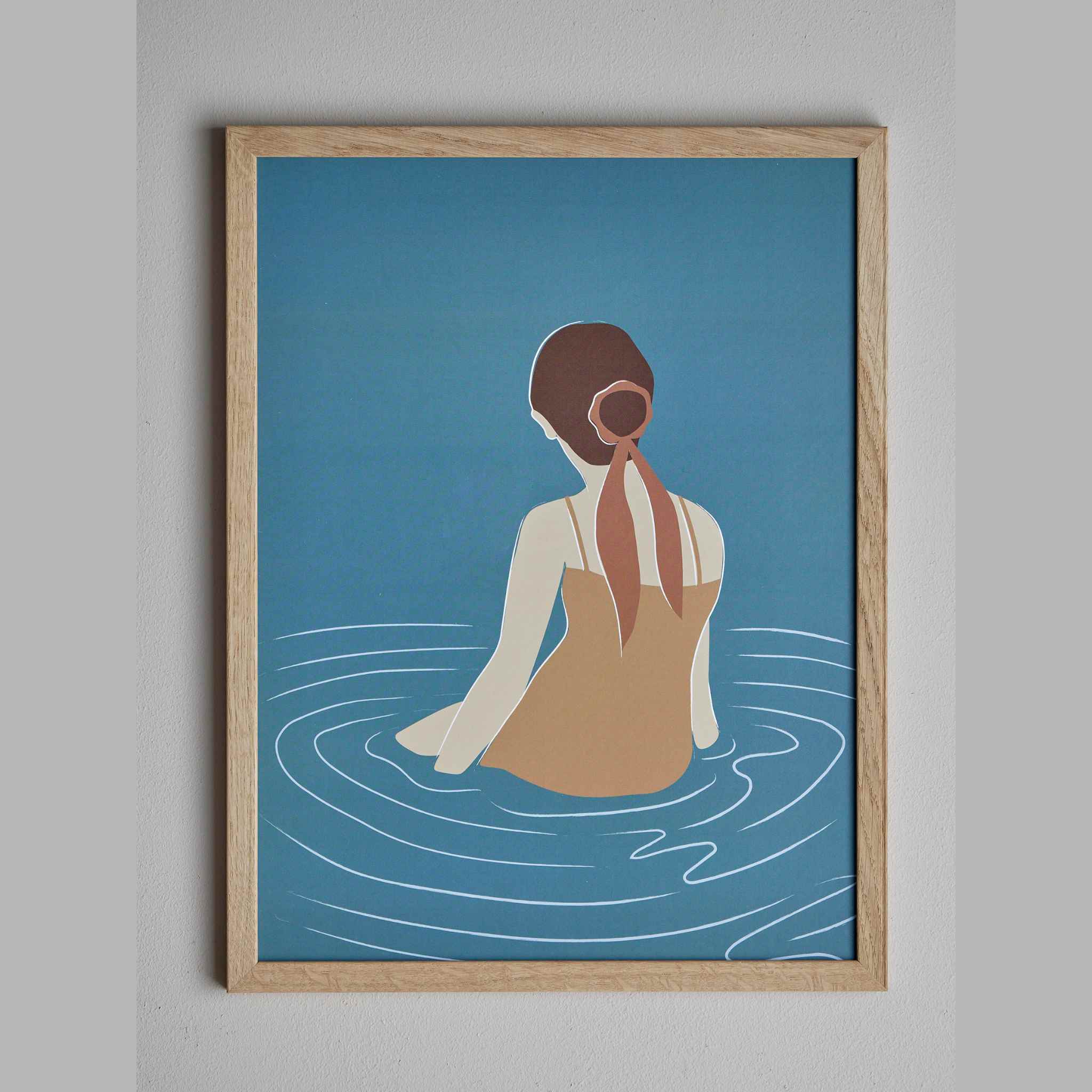 Parma Swimmer, Framed Illustration