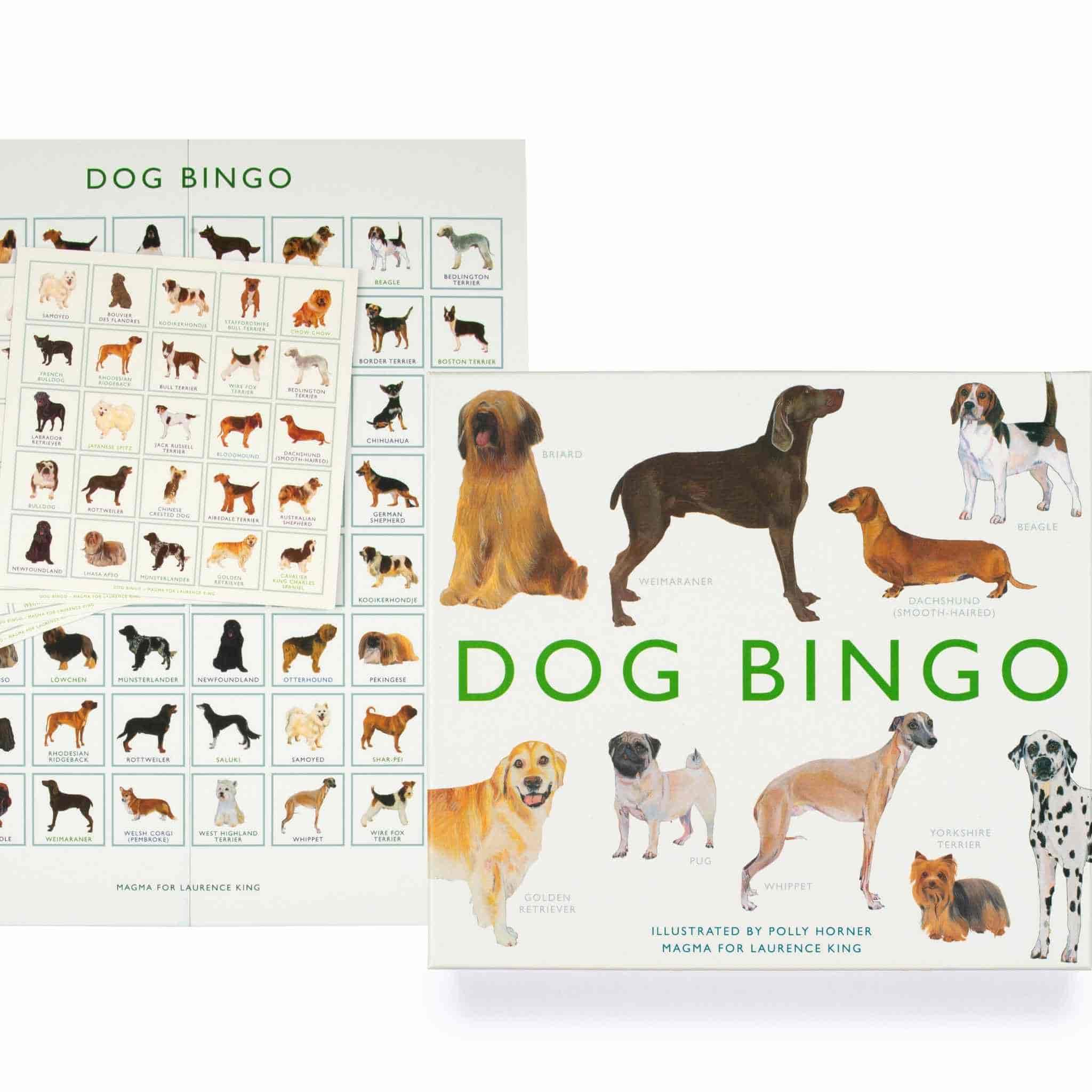illustrated dog bingo game