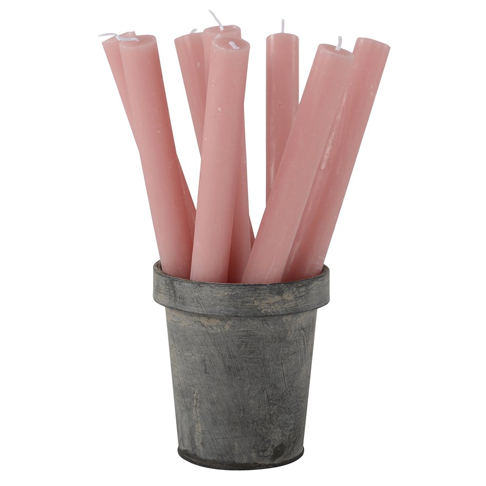 pink rustic dinner candles