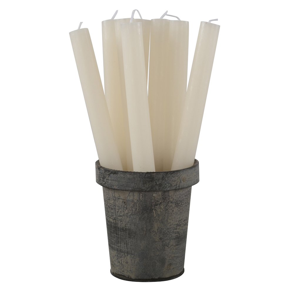 ivory rustic dinner candles
