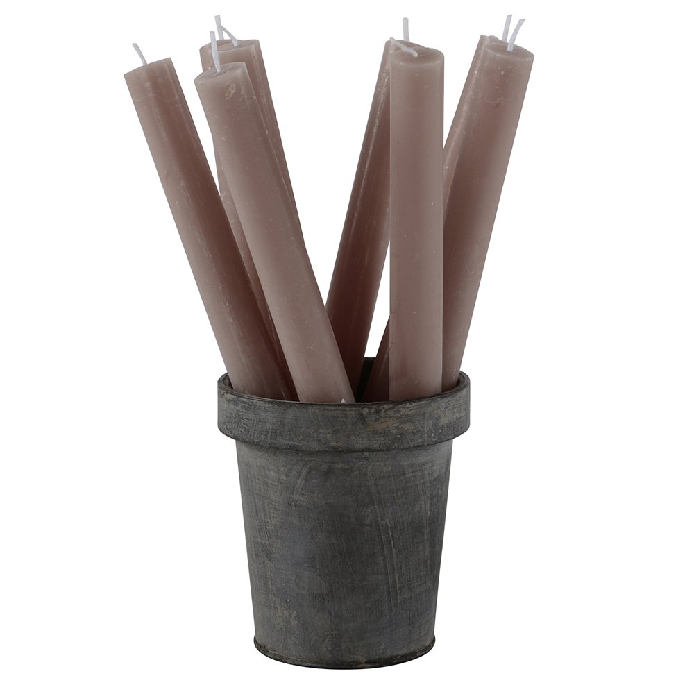 latte brown rustic dinner candles