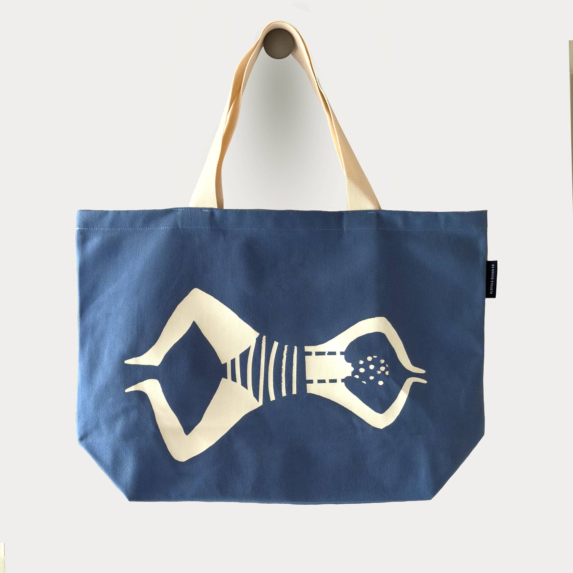 Swimmer, Blue Tote Bag