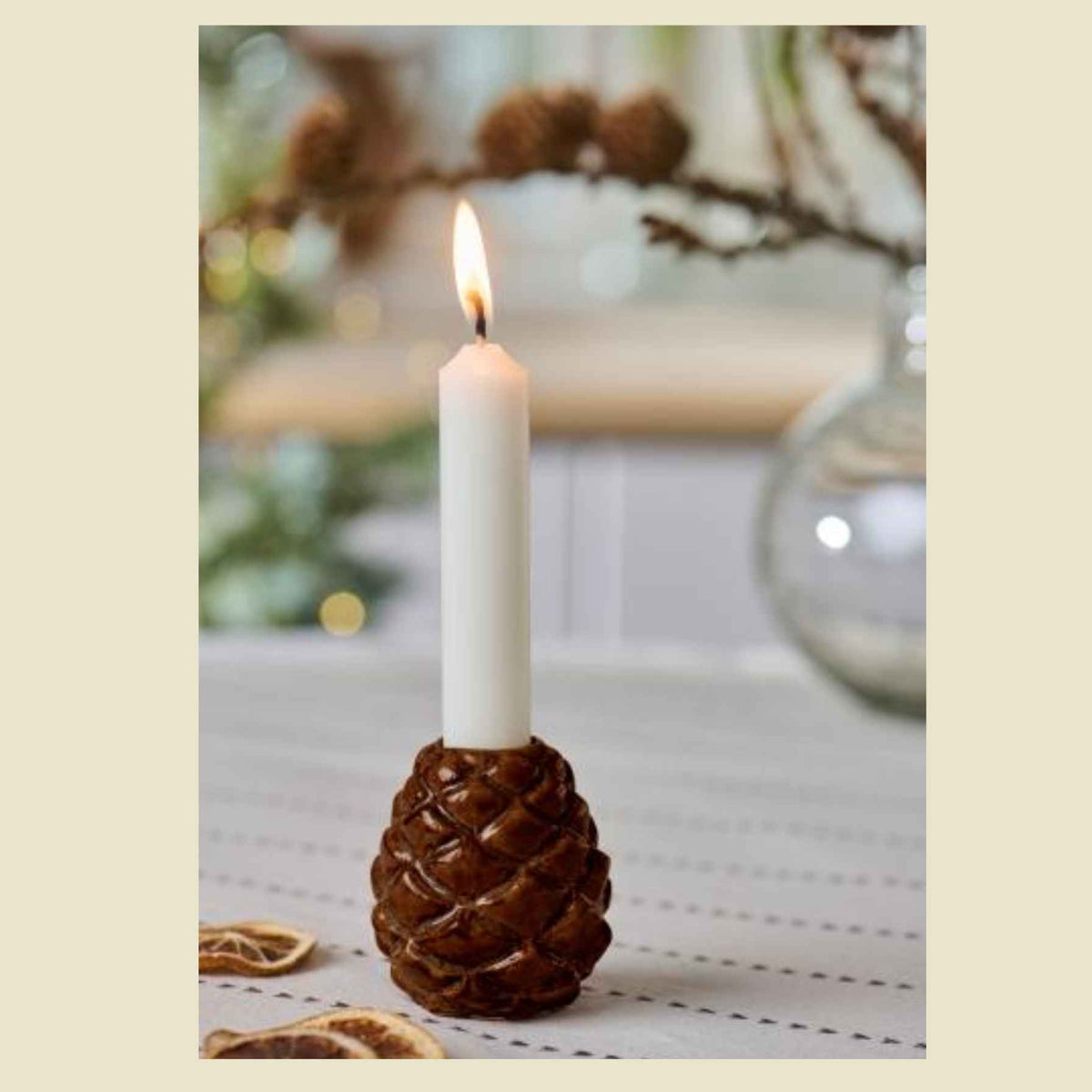 Pine Cone Candle Holder