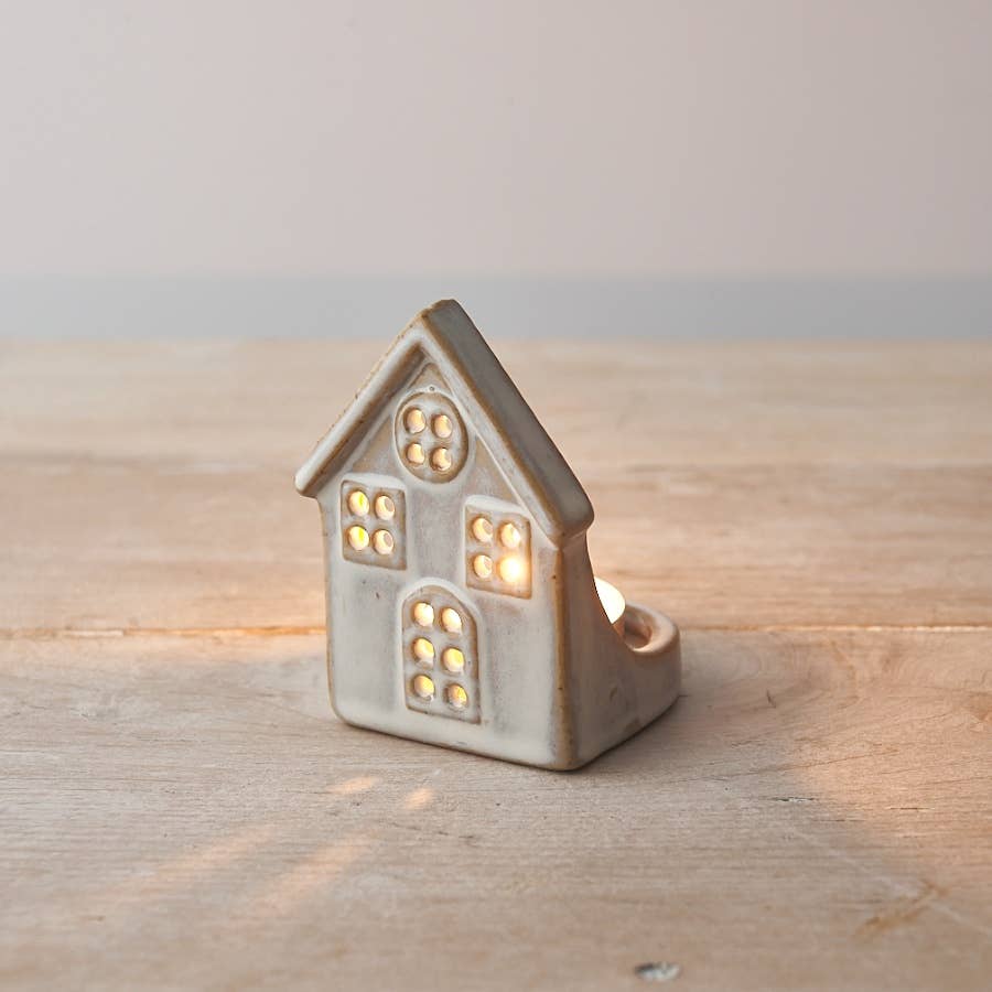 Ceramic Tea Light House | 8.5 cm