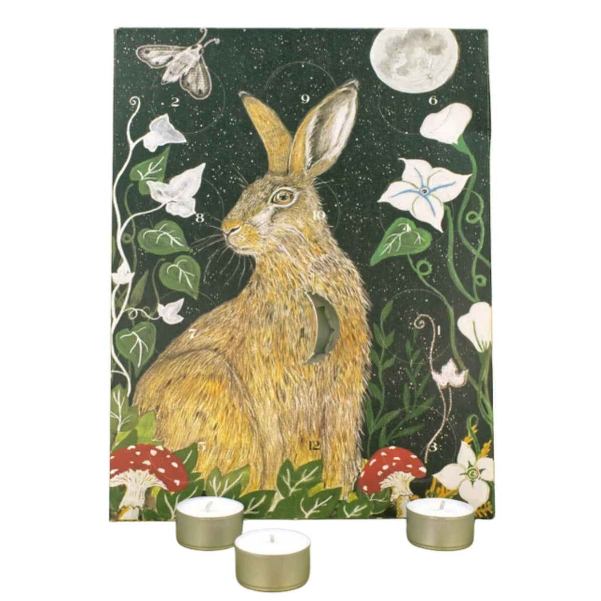 Winter Hare Tealight Advent Calendar