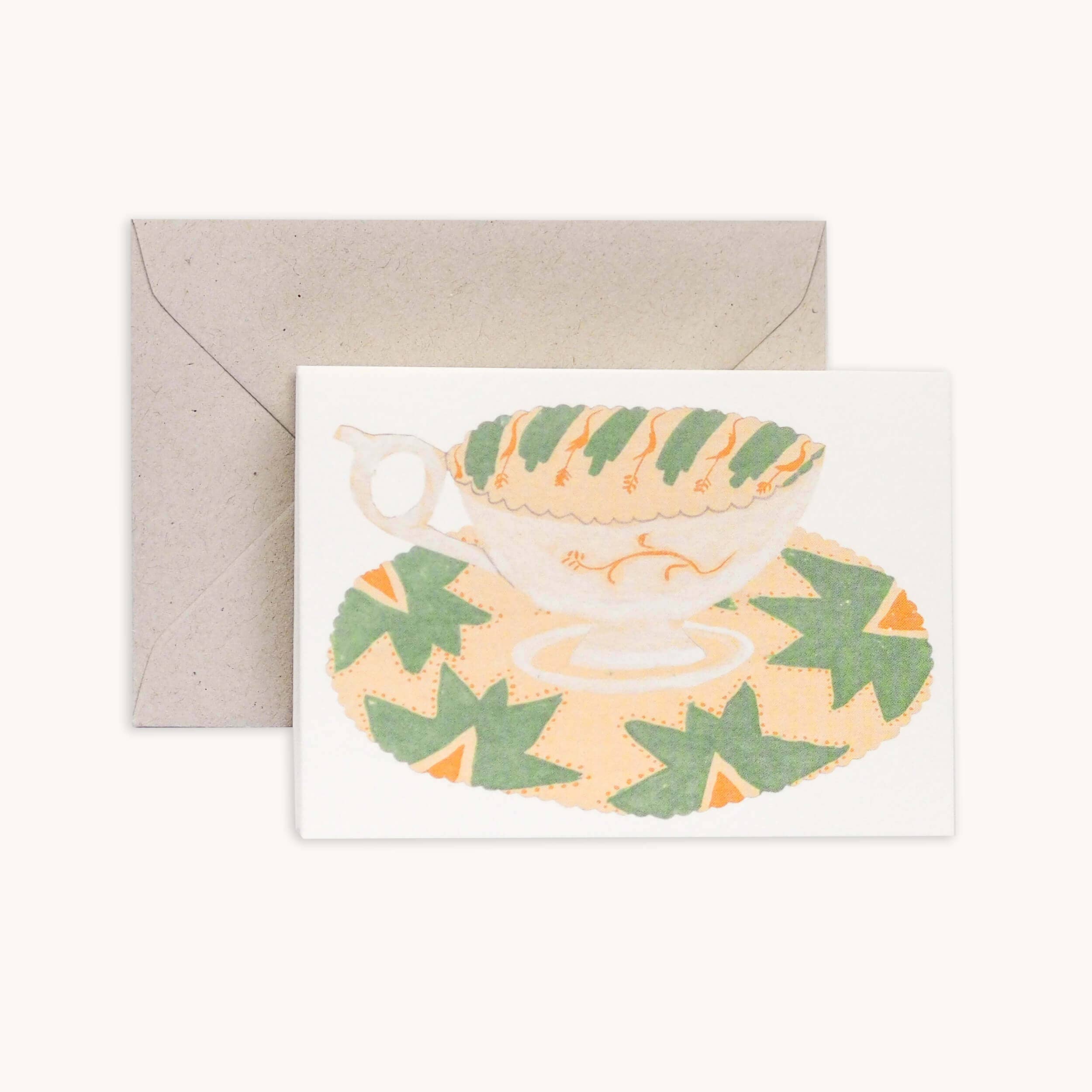 Tea Cups Concertina Card