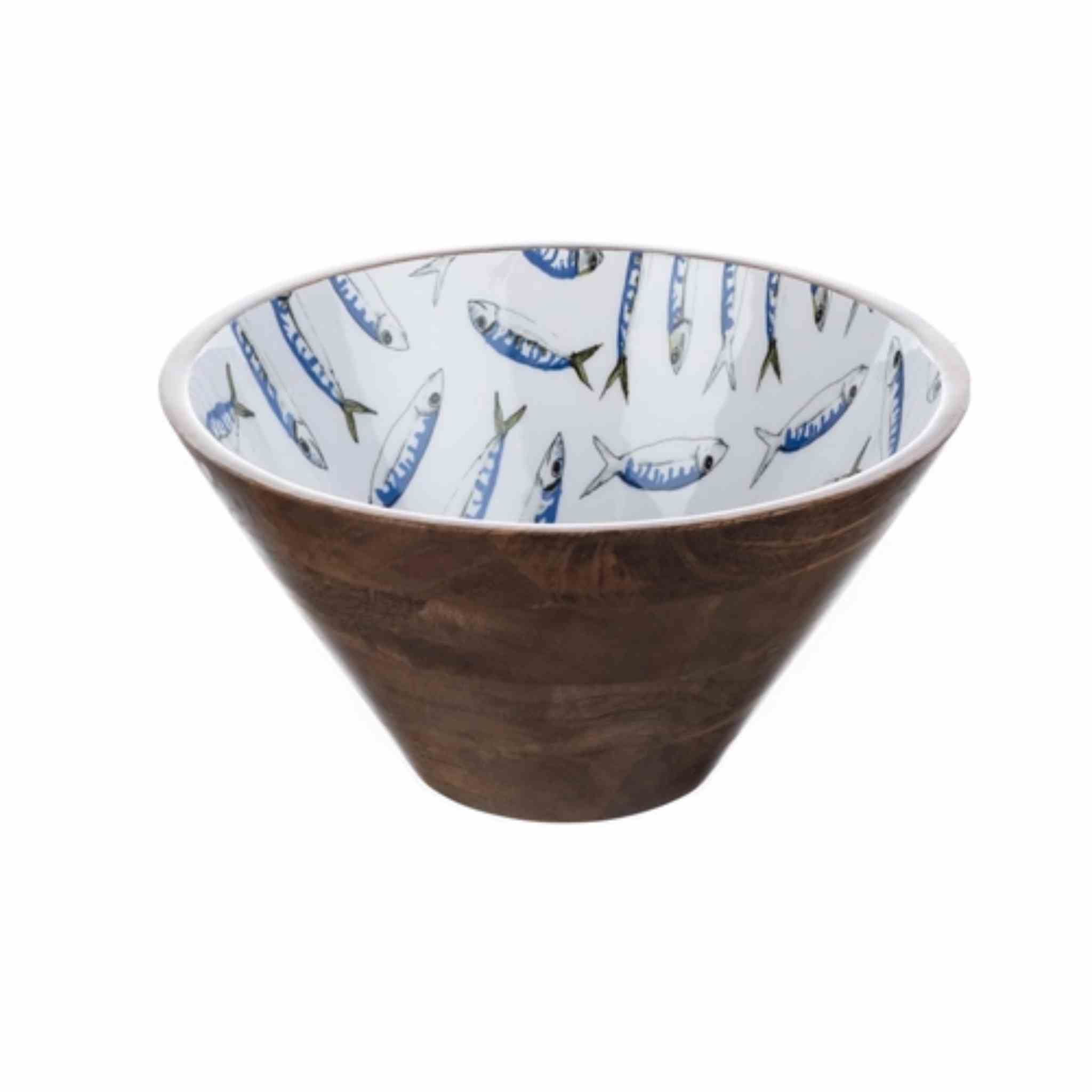 Mackerel Wooden Bowl | 25 cm