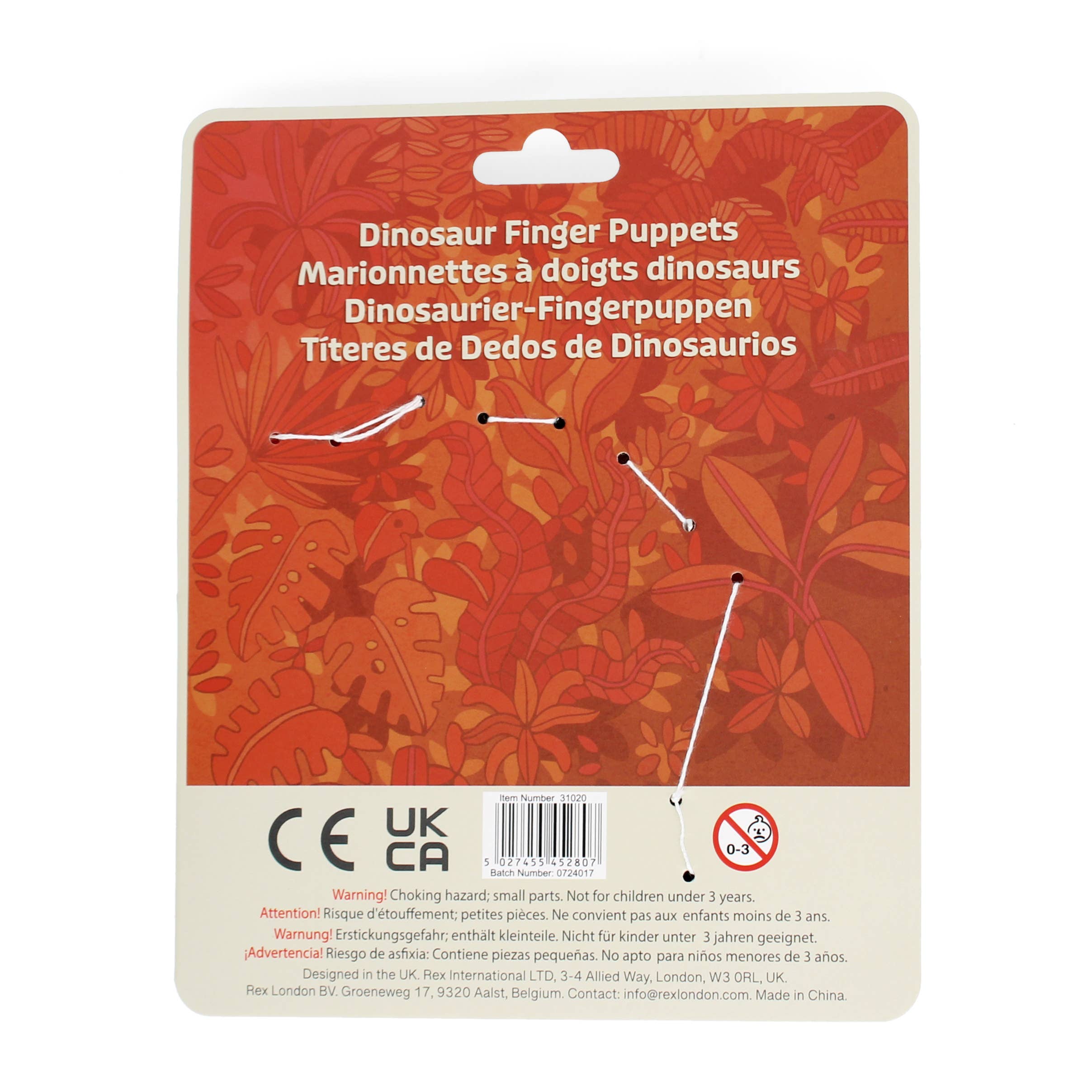 Dinosaur Finger Puppets | Set of 5