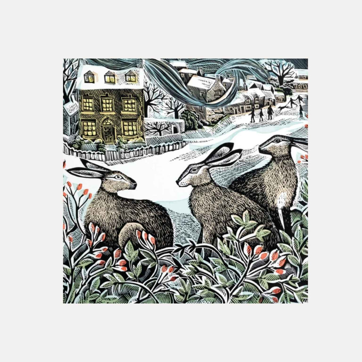 Angela Harding | 5 Christmas Cards | We Three Hares