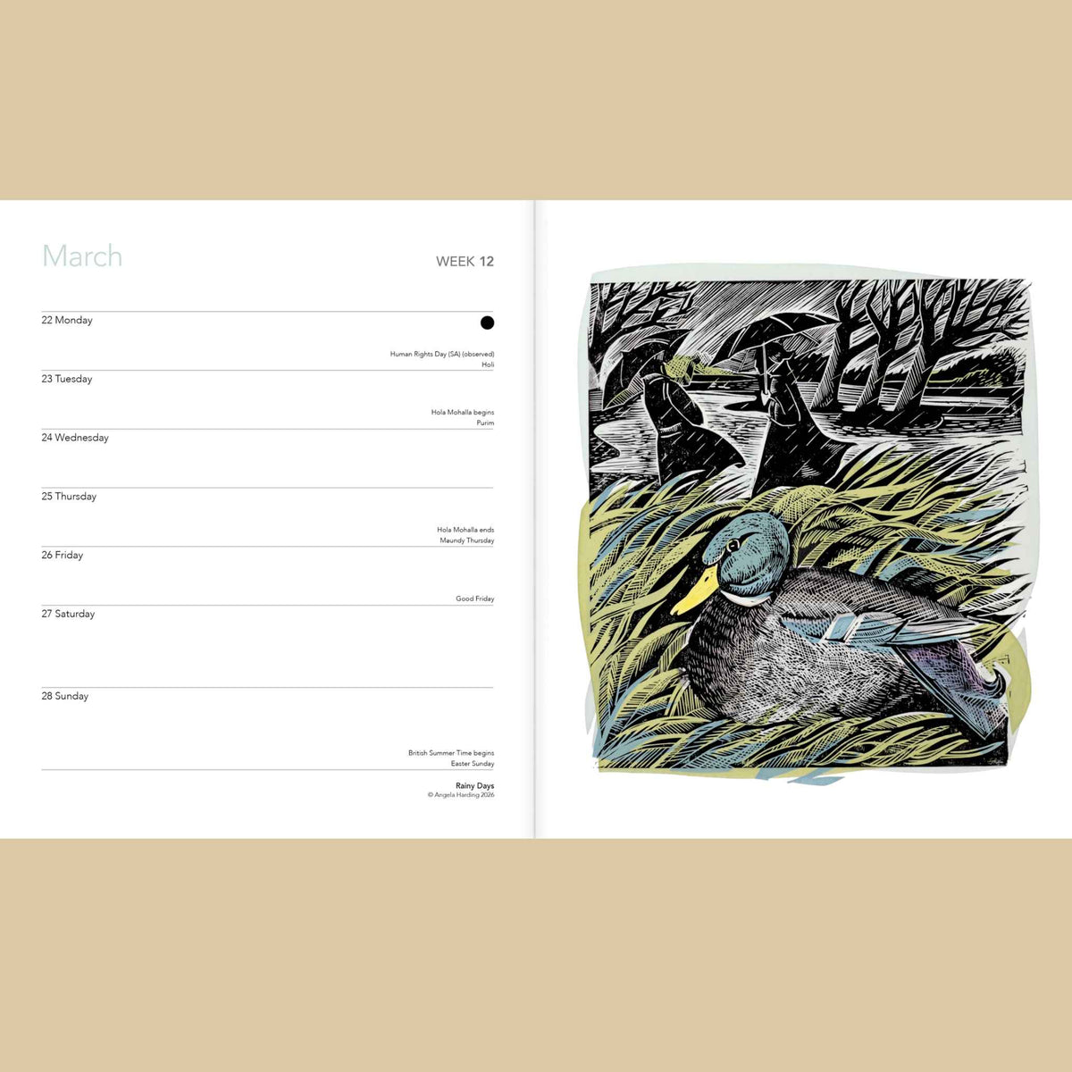 Angela Harding Desk Diary Planner 2027
