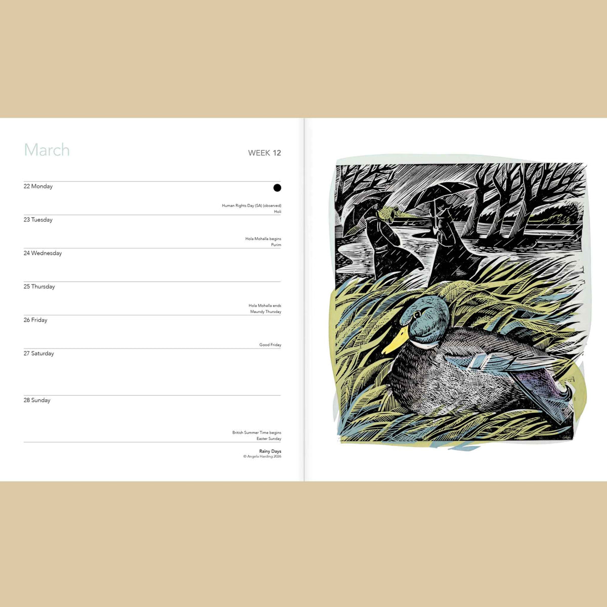 Angela Harding Desk Diary Planner 2027