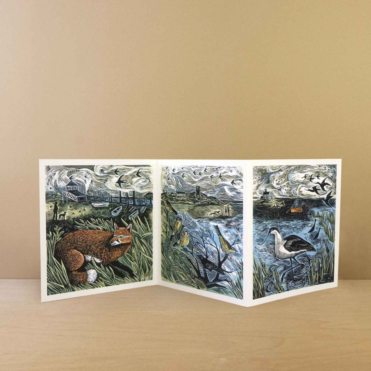 Angela Harding Morston Blakeney | Triptych Die-Cut Card